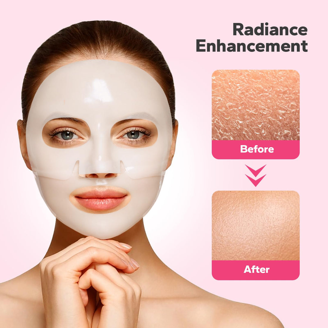 FairyFace Bio-Collagen Face Mask (5 Count), Deep Collagen Anti-Wrinkle Lifting Mask, Overnight Face Mask, Bio-Collagen Moisturising Mask, Boosts Elasticity & Hydrates, Collagen Night Wrapping Mask