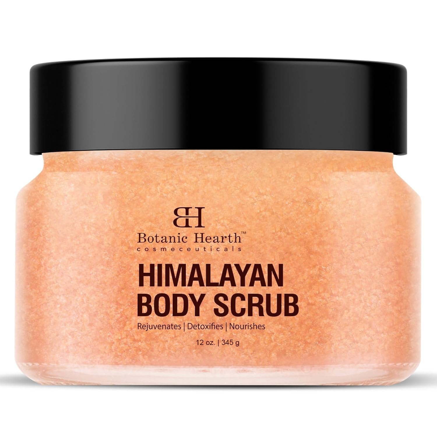 Botanic Hearth Himalayan Salt Body Scrub with Lychee Oil, Exfoliating Body Scrub act as Body Exfoliator & helps with Moisturizing Skin, Acne, Cellulite, Dead Skin Scars, Wrinkles 12 oz