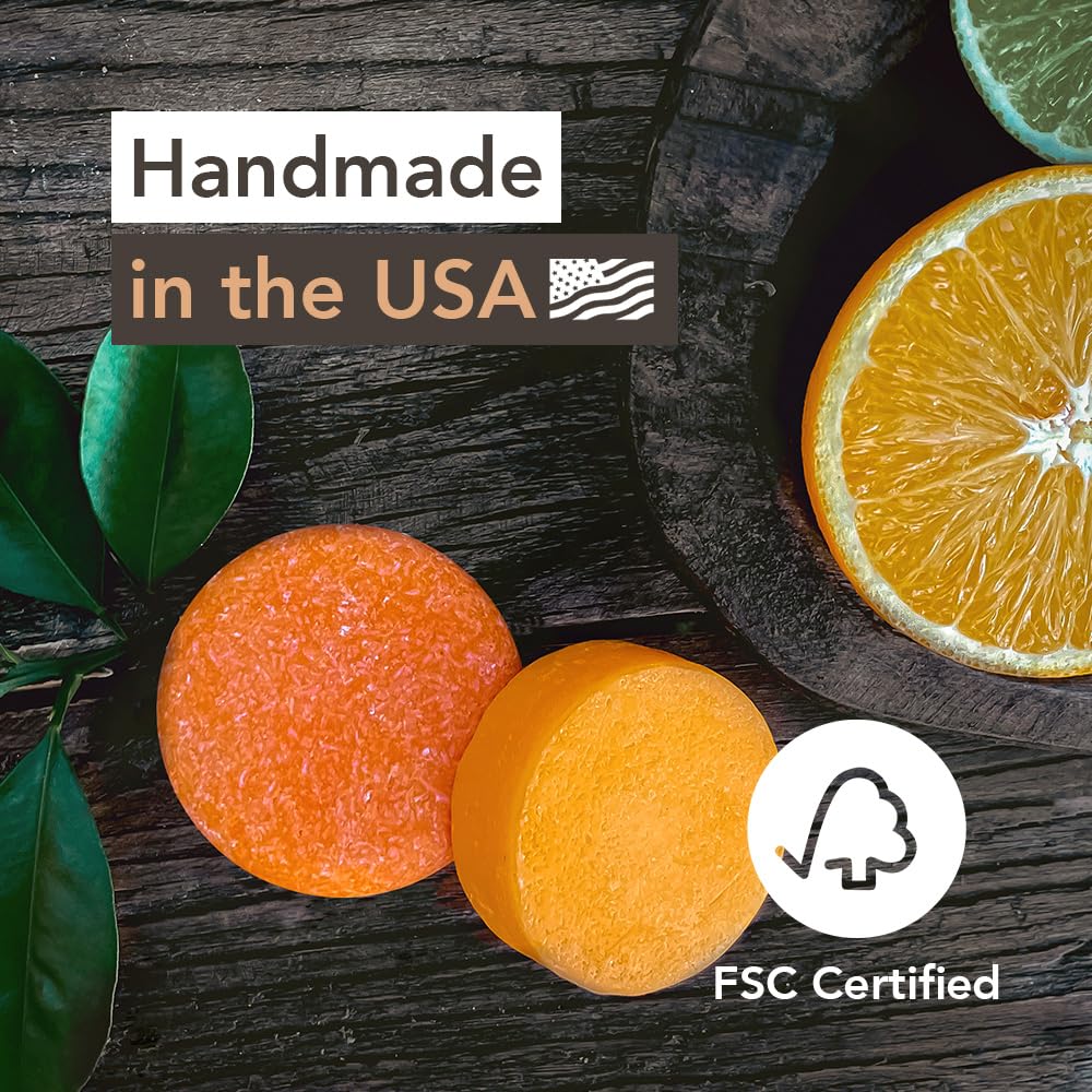 Clever Yoga Shampoo & Conditioner Bar Set - Fresh Citrus Refreshing Shampoo and Conditioner Bar, Vegan, Natural & Organic Hair Products for Women & Men - Long-Lasting (80-120 Uses)