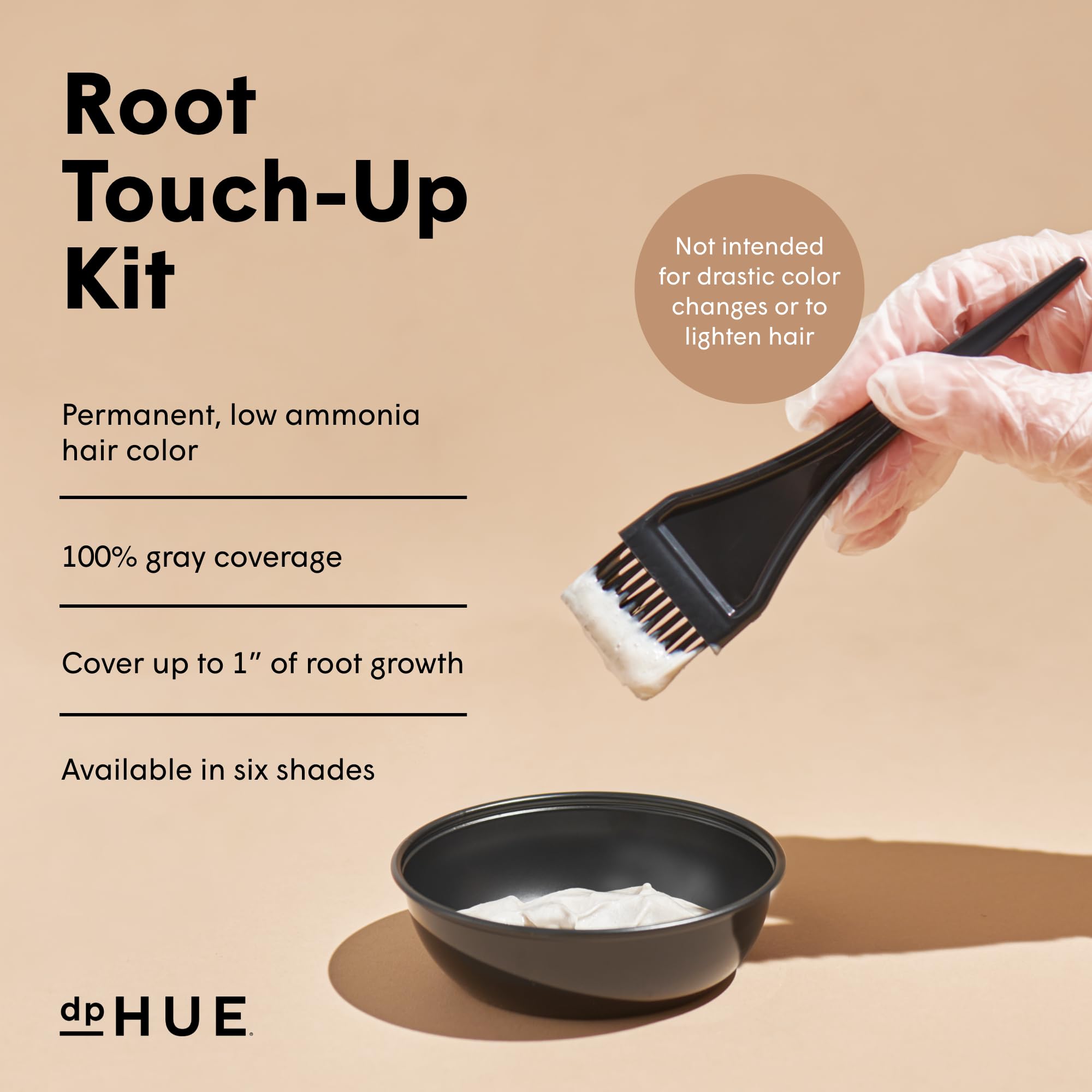 dpHUE Root Touch-Up Kit - Medium Blonde, 2 Applications - Permanent Grey Hair Touch Up & Root Cover Up Solution - Low Ammonia, Salon-Quality Creme Hair Color Made in Italy