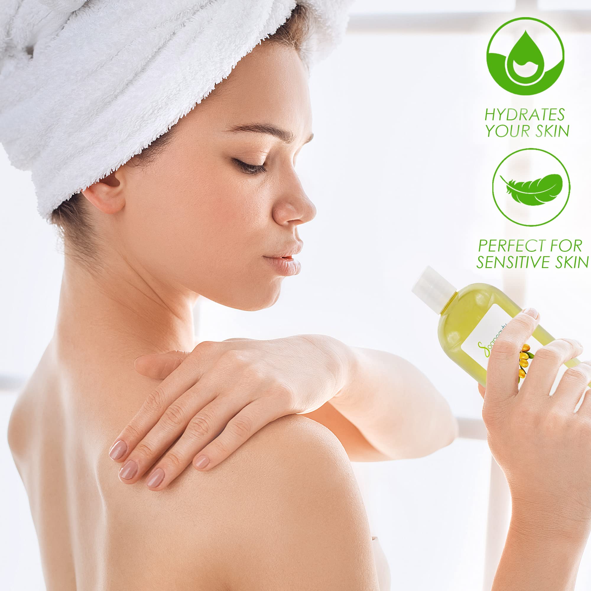 Soapeauty Cold Pressed Refined ARGAN Oil | 100% Natural & Pure | Carrier for Essential Oils, Skin, Face, Nails, Hair Growth & Body Moisturizer | 32 fl oz