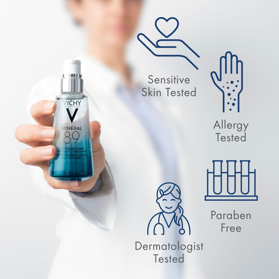 Vichy Minéral 89 Daily Skin Booster Serum and Moisturizer, 1.01 Fl. Oz