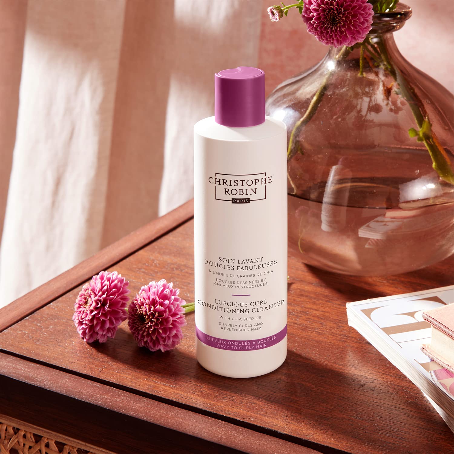 Christophe Robin Luscious Curl Cleansing Conditioner With Chia Seed Oil for Wavy to Softly Curled Hair 8.4 fl. oz