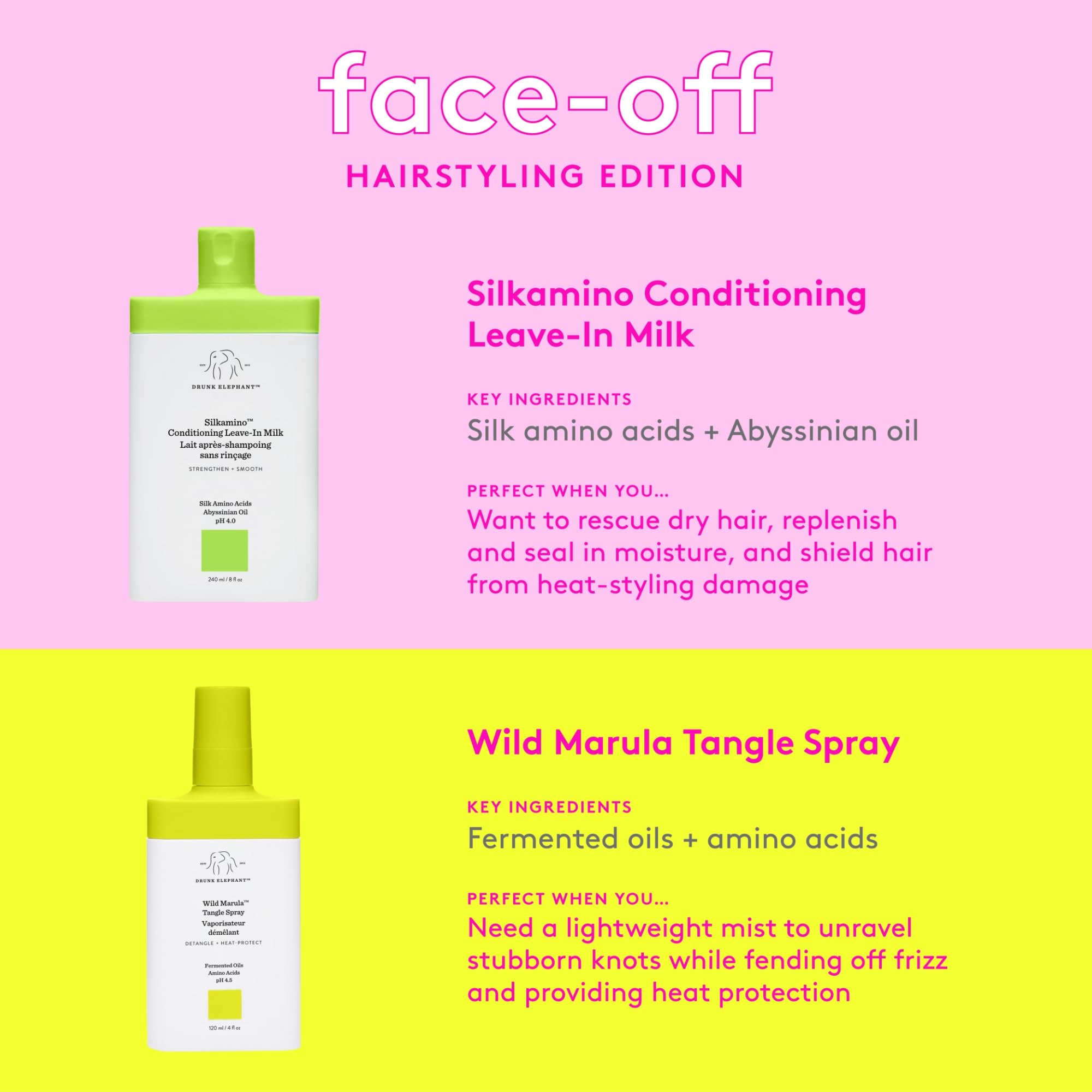 Drunk Elephant Silkamino Conditioning Leave-In Milk - 240 ml/8 fl oz - Silk Amino Acids - Clean Clinical - Cruelty-Free - Dermatologist-Tested - Free of Essential Oils, Silicones, and SLS