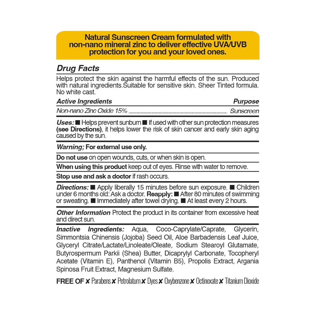 Bee and You SPF 50 Body Sunscreen, UV protection, Clear, Sensitive, Acne-Prone Skin, Mineral-Based Zinc Oxide, Propolis Extract, Shea Butter, Aloe Vera, 100% Natural, Hypoallergenic, 1.35 oz