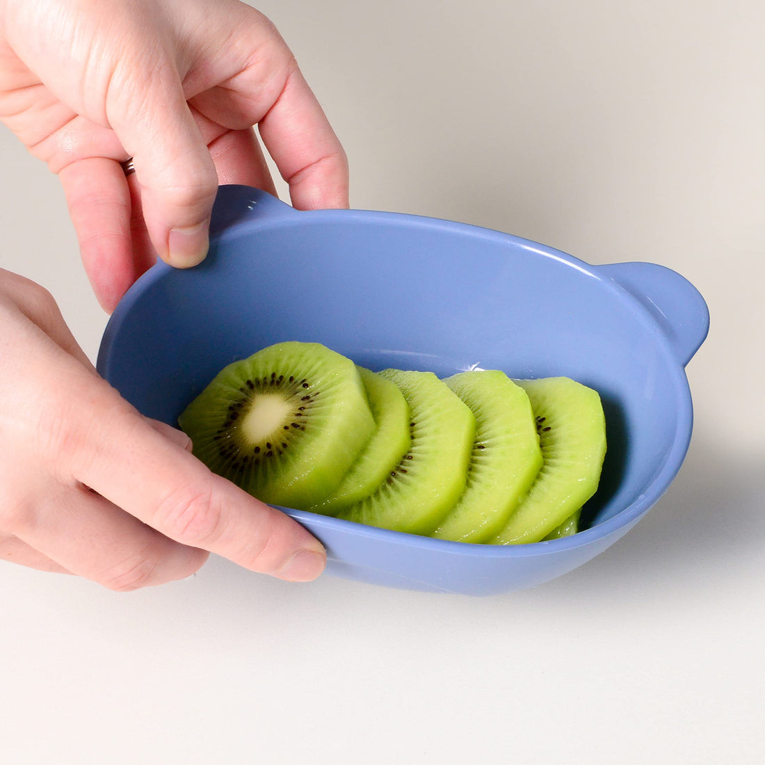 BLUE GINKGO Silicone Kids Bowls - Cute Silicone Bowls for Baby/Silicone Plates for Toddlers and Kids - Dishwasher Safe and Made in Korea (Blue)