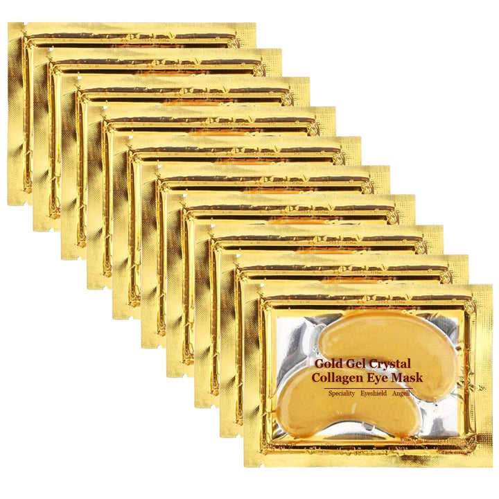 Joynest 30 Pairs Crystal Eye Mask Under Eye Mask 24K Gold Gel Collagen Eye Pad For Moisturizing & Reducing Dark Circles Puffiness Wrinkles Under Eye Patch For Women (Gold)