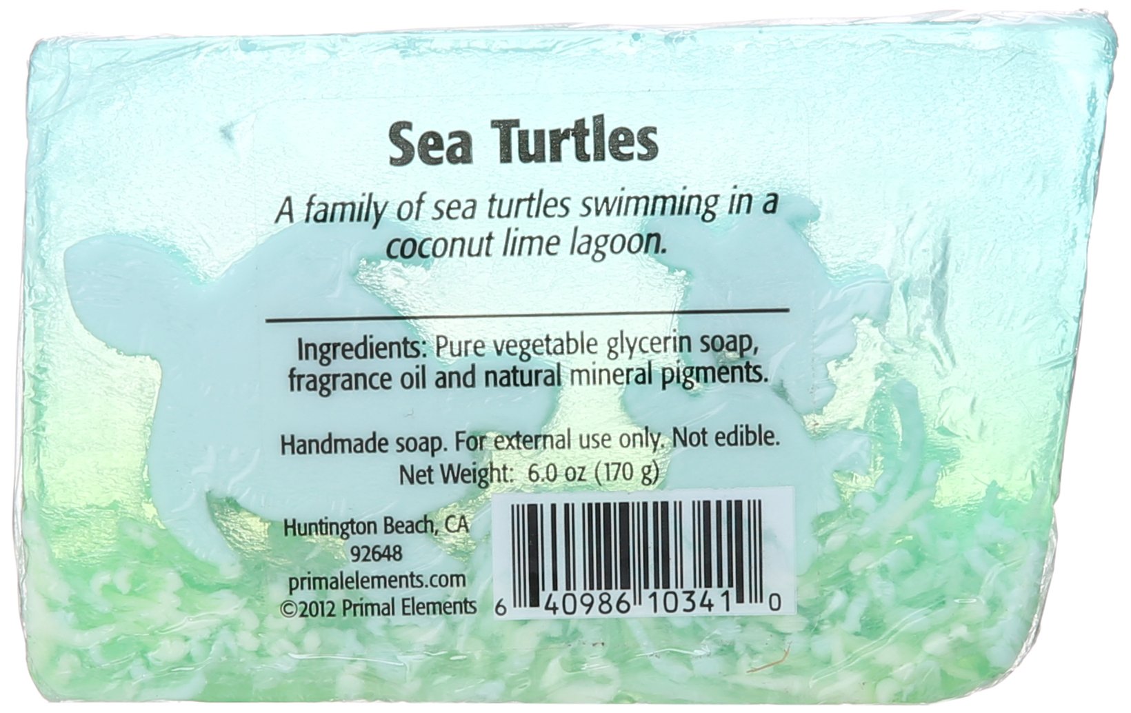Primal Elements Bar Soap in Shrinkwrap, Sea Turtles, 6 Ounce