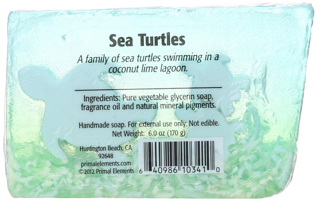 Primal Elements Bar Soap in Shrinkwrap, Sea Turtles, 6 Ounce