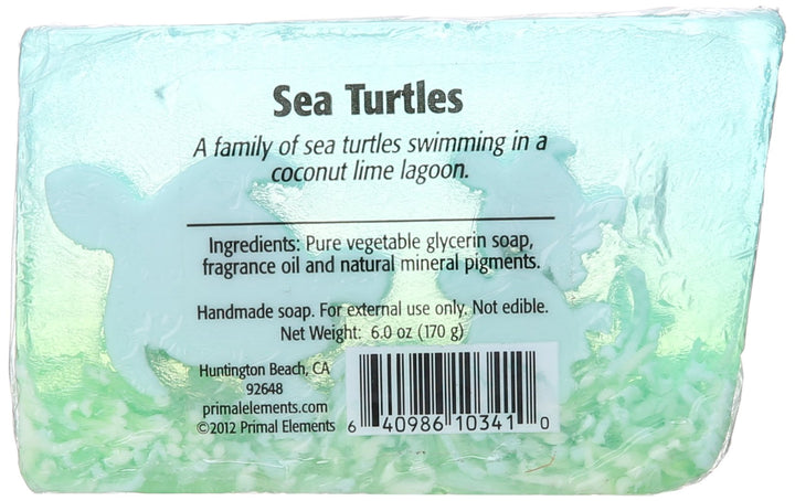 Primal Elements Bar Soap in Shrinkwrap, Sea Turtles, 6 Ounce