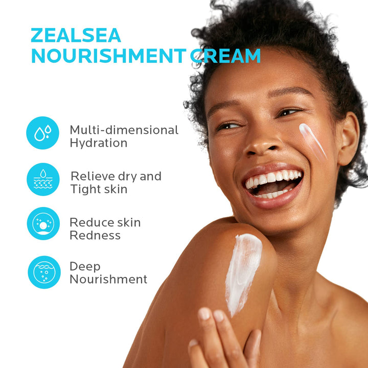 ZealSea Face Moisturiser Lotion with Hyaluronic Acid & Ceramide & Aloe Vera, Hydration Moisturiser for Normal To Dry Sensitive Skin, Facial and Body Hydrating Moisturizing Cream - 290 ml