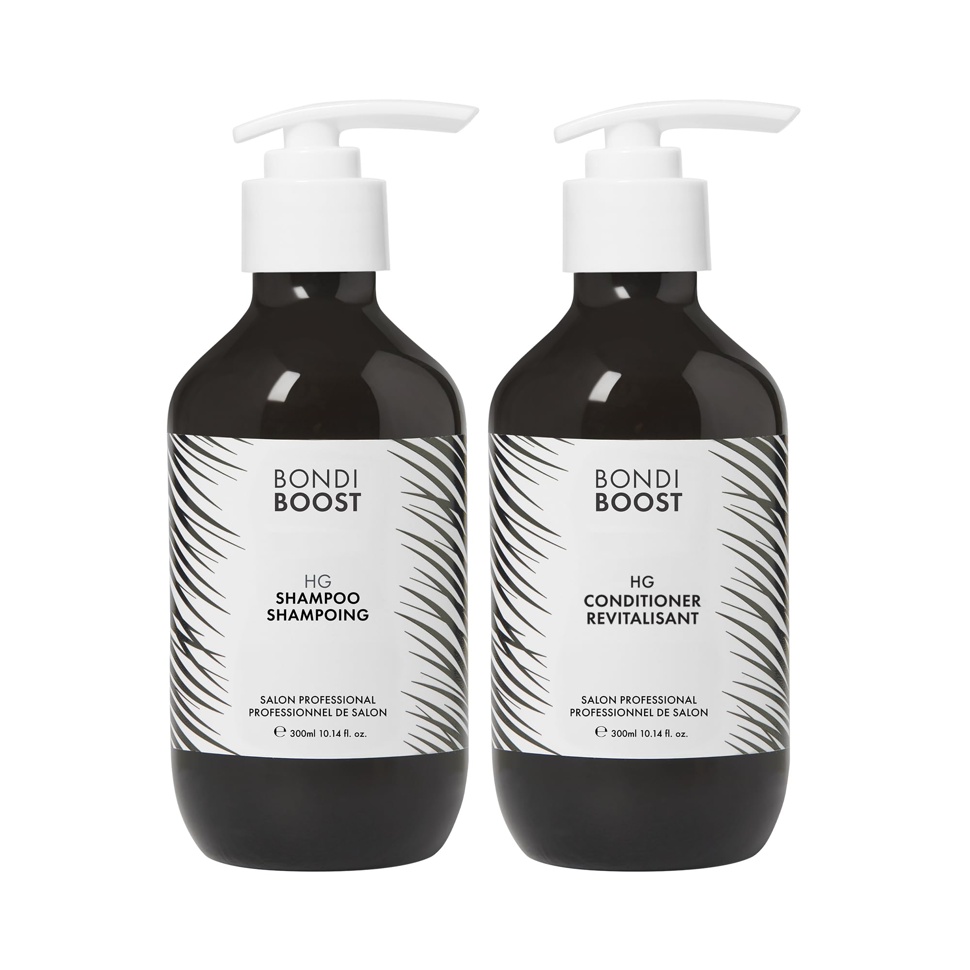 BONDIBOOST HG Duo Shampoo + Conditioner Bundle [10.14fl oz each], Improves Appearance for Thinning Hair & Volumizing + Hydrating + Nourishing + Sulfate/Paraben Free for Women/Men, Australian Made