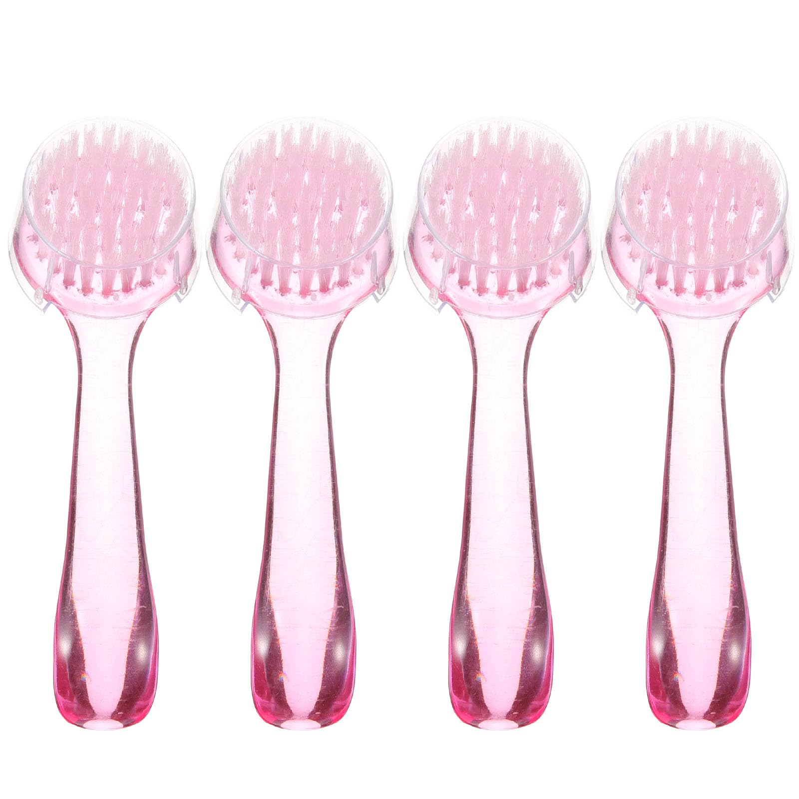 Artibetter 4PCS Face Cleaning Brush with Cap Pore Scrub Facial Exfoliator Cleaner