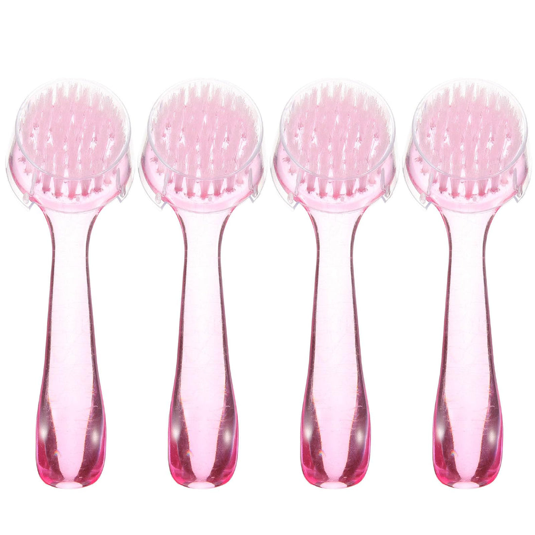 Artibetter 4PCS Face Cleaning Brush with Cap Pore Scrub Facial Exfoliator Cleaner