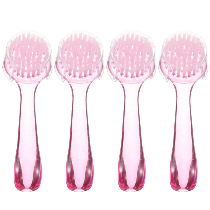 Artibetter 4PCS Face Cleaning Brush with Cap Pore Scrub Facial Exfoliator Cleaner