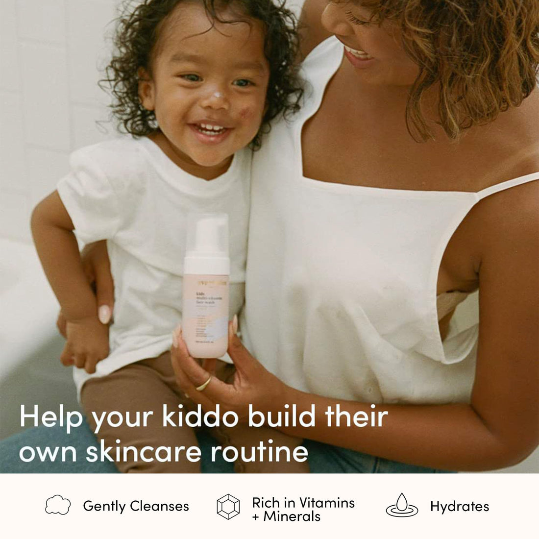 Evereden Kids Face Wash: Cool Peach, 3.4 fl oz. | Gentle Skin Care | Non-toxic and Clean Ingredients | Multi-Vitamin Skin Care for Kids