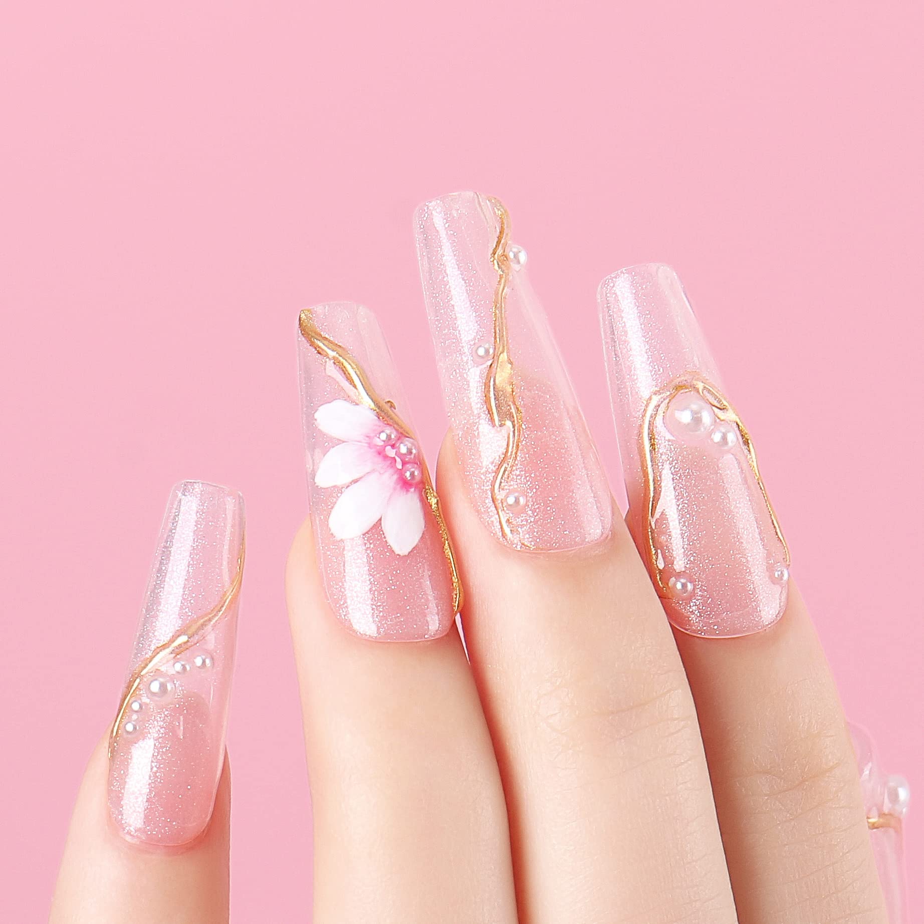 AIMEILI Shellac Soak Off UV LED Gel Nail Polish - Sparkle Grapefruit (018) 10 ml