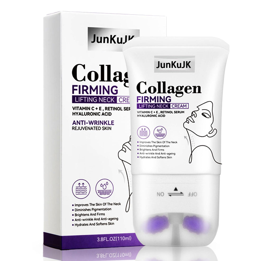 JunKuJK Neck Firming Cream,Hydrating Neck Creams for Tightening and Firming on Face Neck Decollete,Moisturising Tighten and Lift Neck Cream Moisturizer for Women