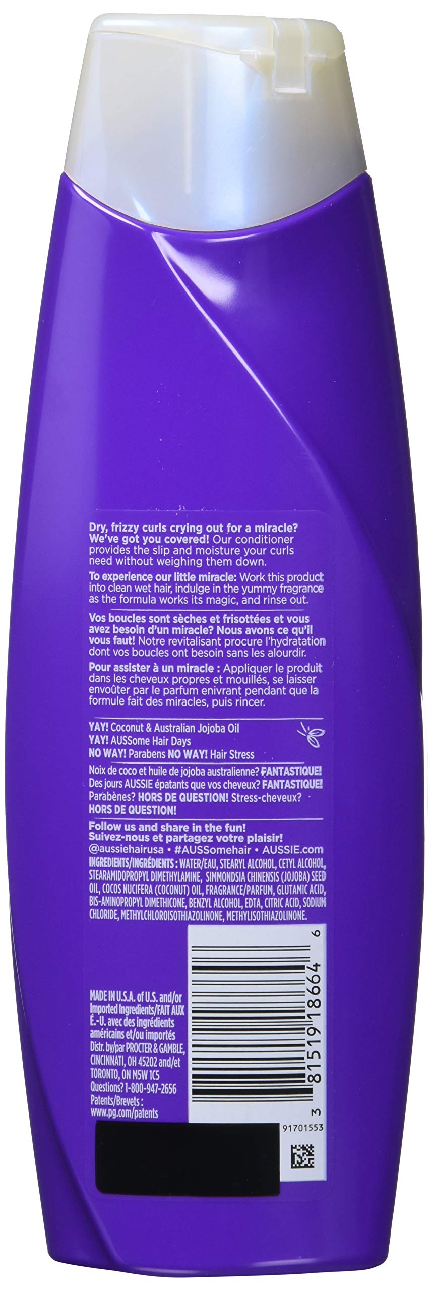 Aussie Miracle Curls Conditioner, 12.1 Ounce (Pack of 6)