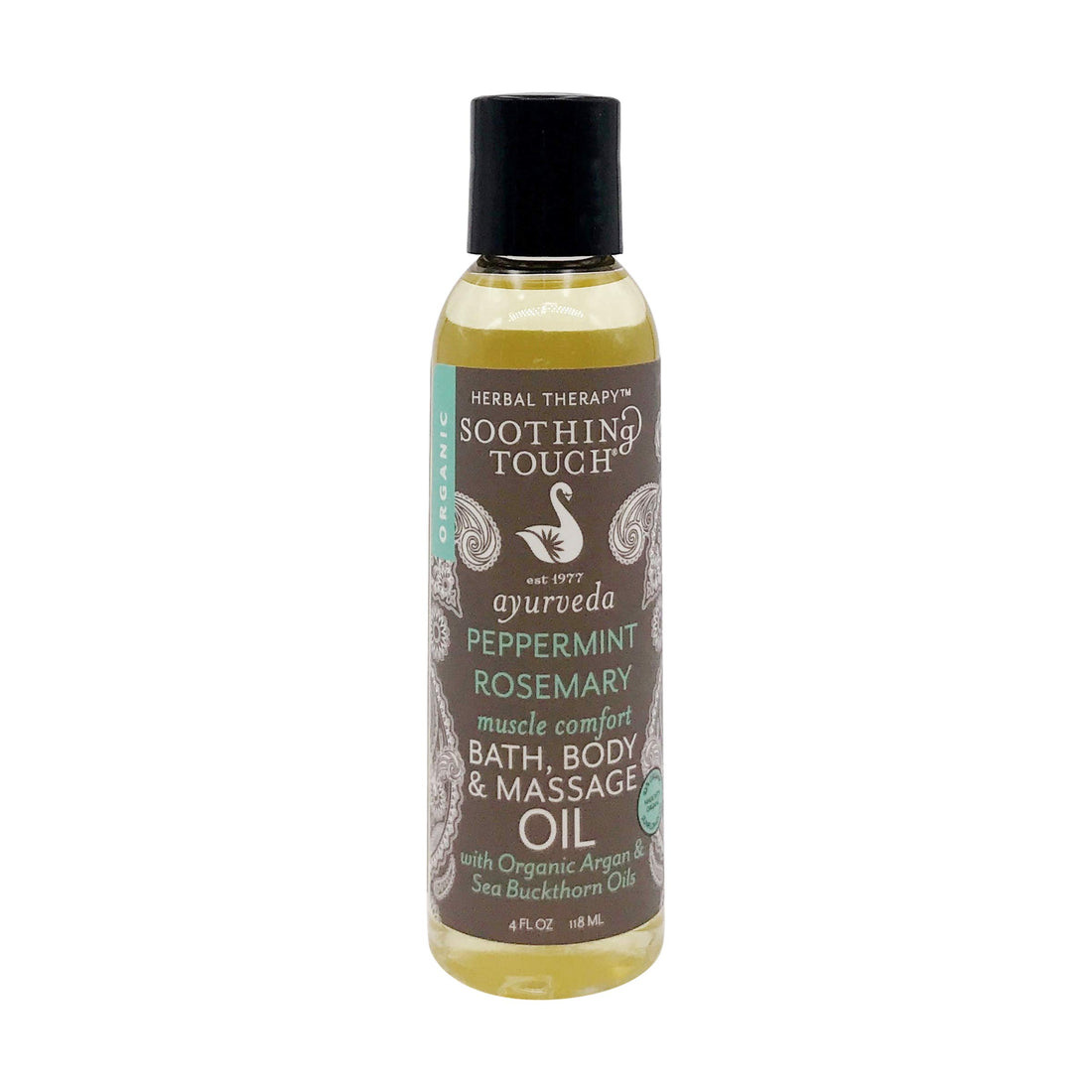Bath Body & Massage Oil, Peppermint Rosemary 4 oz by Soothing Touch