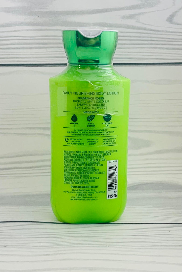 Bath & Body Works Bath and Body Works Waikiki Beach Coconut Super Smooth Lotion Sets Gift For Women 8 Oz -2 Pack (Waikiki Coconut) 16 Fl Oz