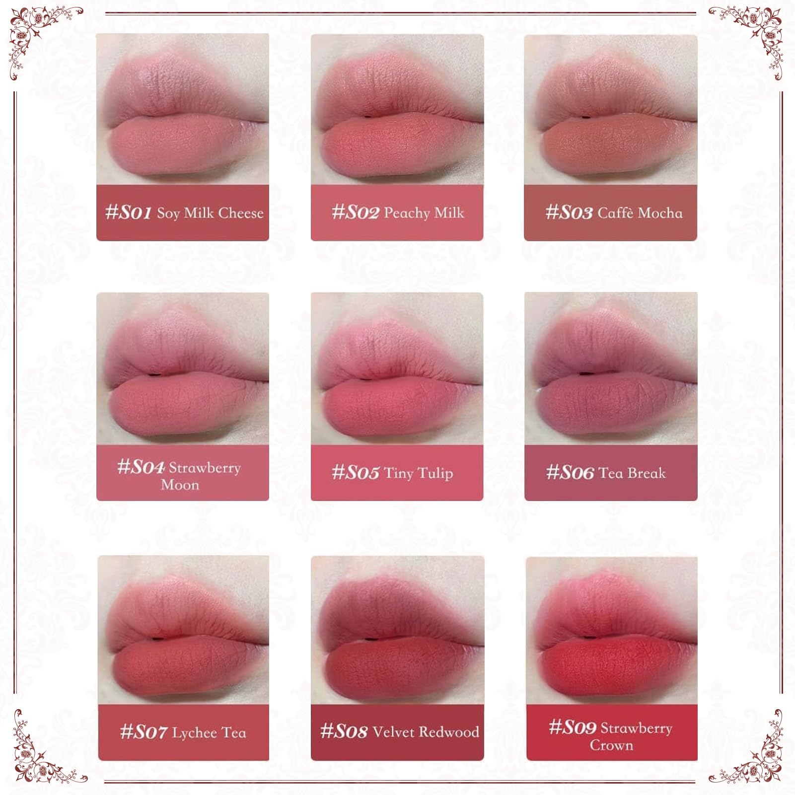 Flower Knows Strawberry Rococo Cloud Lip Cream Matte Liquid Lipstick-Long Lasting&Highly Pigmented Lip Stain -Velvety Waterproof Lip Makeup for Girls&Women-0.12 Fl Oz,1 Count(S05 Tiny Tulip)