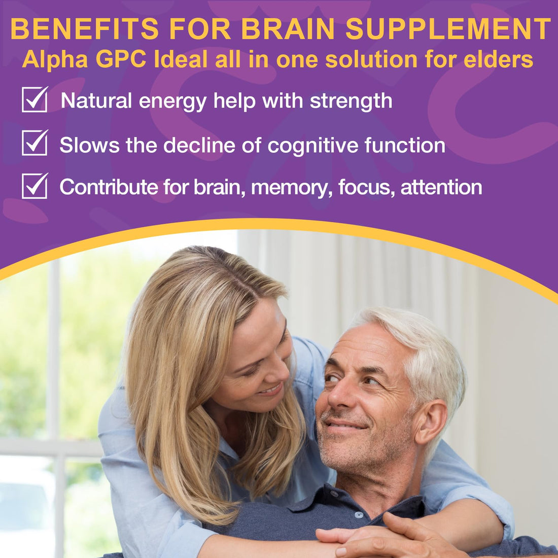 Phosphatidylserine Supplement 600mg, Alpha Brain Gummies for Memory, Cognitive, Focus and Concentration - Phosphatidylserine Memory Supplement with B6 & B12, Bacopa Monnieri and Folic Acid - 120 Count