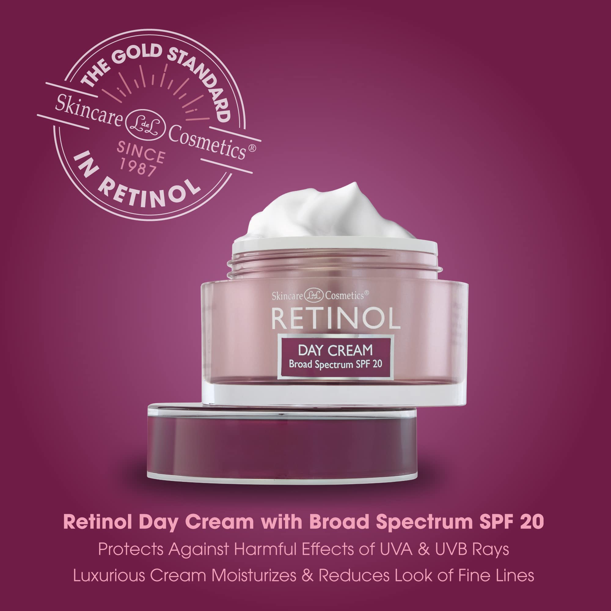 Skincare LdeL Cosmetics Retinol Day Cream, 1.7-Ounce Jar