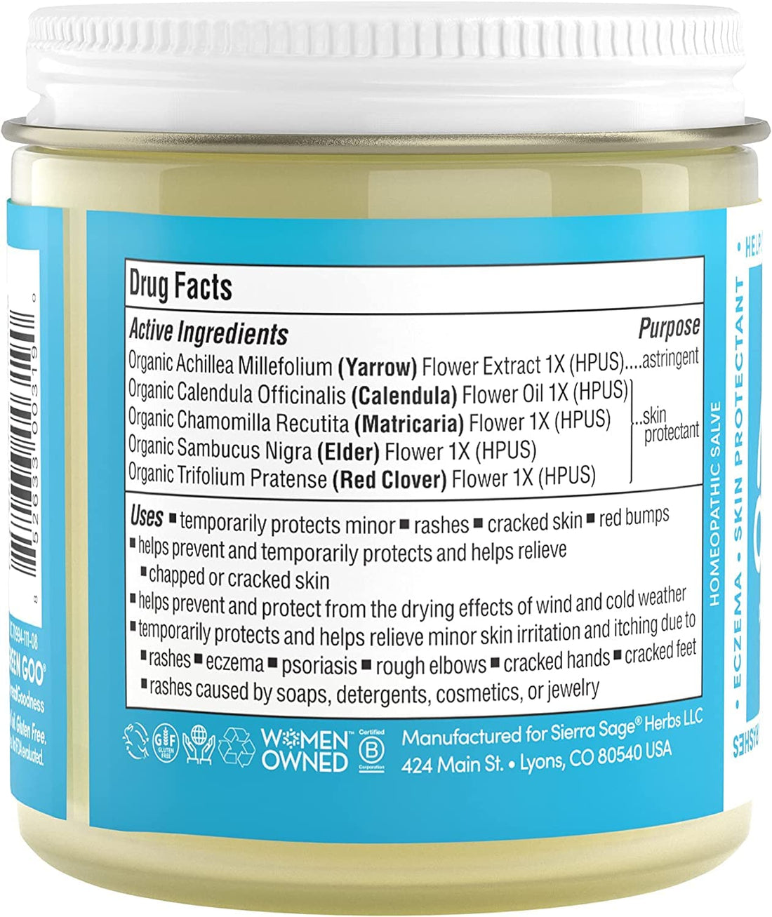 Green Goo Dry Skin Salve, All-Natural Moisturizer for Hydrating The Body & Face, Helps Alleviate Symptoms of Chronic Skin Conditions, 4 Oz