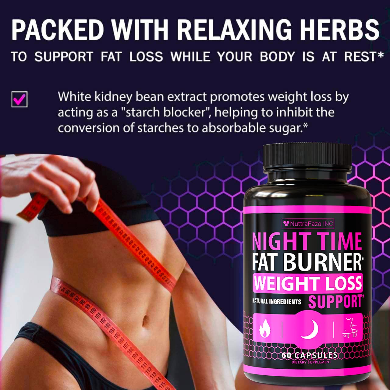 (2 Pack) Night Time Weight Loss Pills for Women - Advanced Weight Loss Supplement - Fat Burners for Women - Diet Pills That Work Fast - Belly Fat Burner - Appetite Suppressant - Made in USA