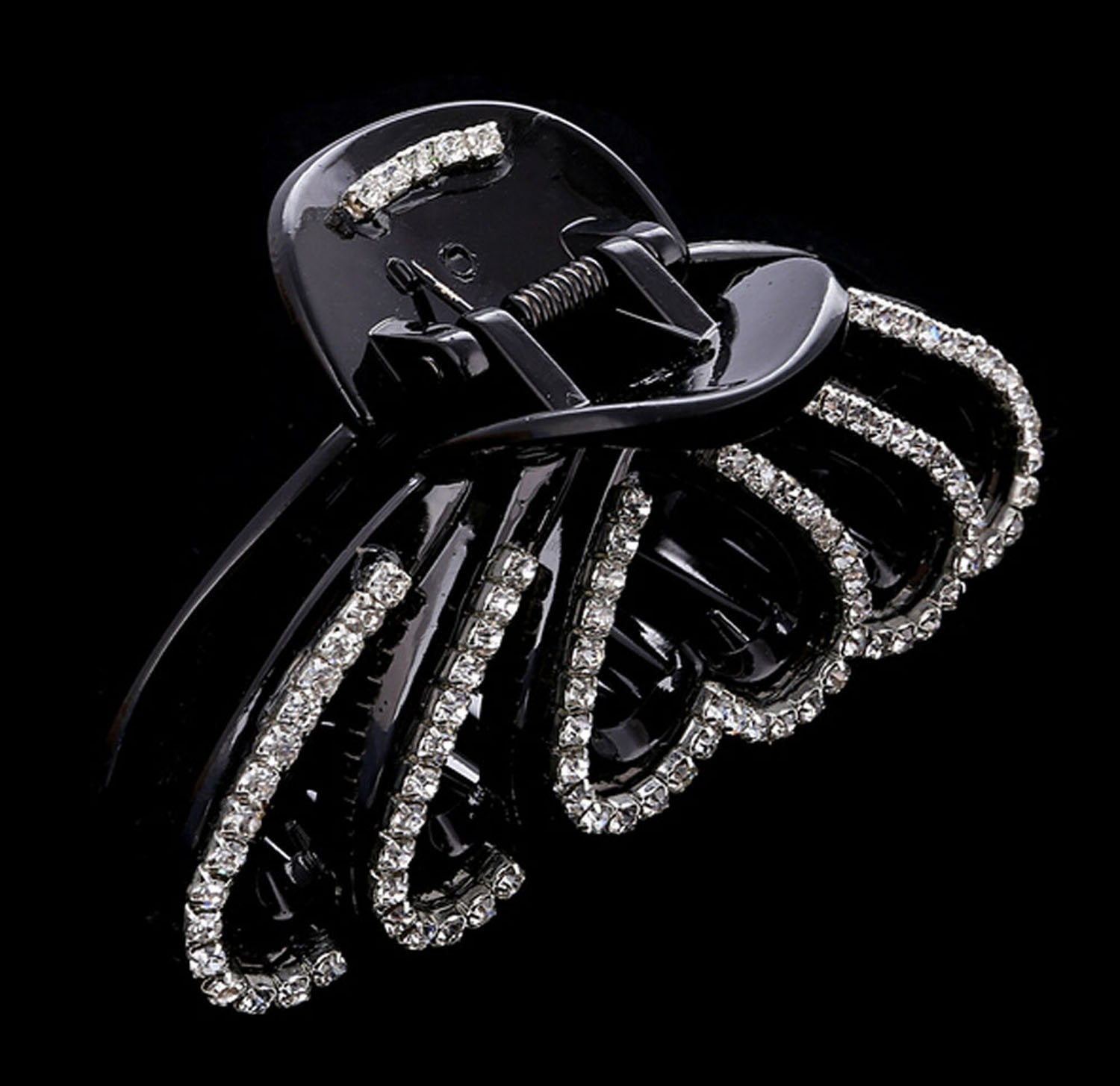 Suoirblss 1PC Large Fancy Good Quality Rhinestones Claw Clip Elegant Style Jaw Clips For Women Lady GirlsThick Hair