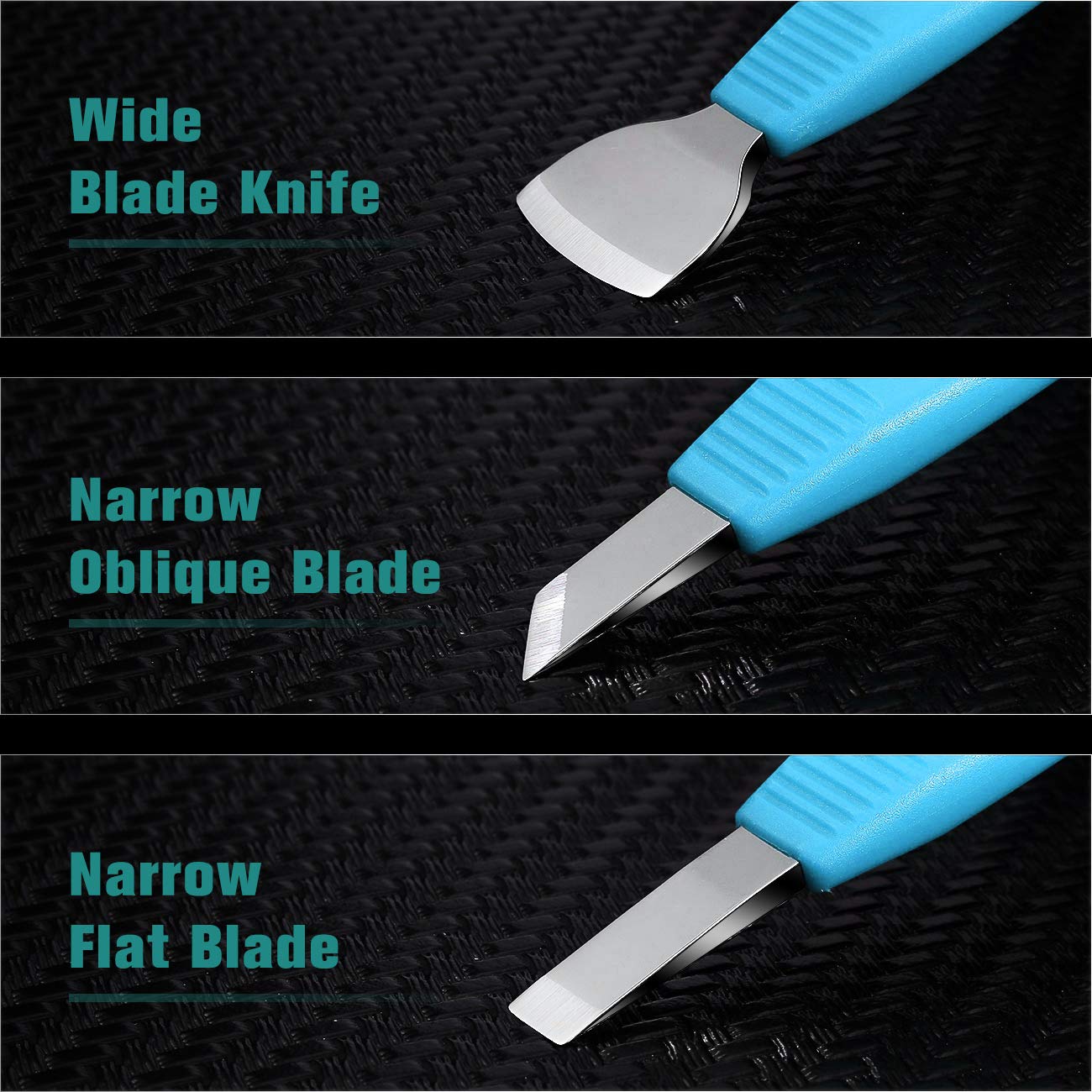 Bezox Pedicure Knife Set - Callus Shavers, Corn And Hard Thick Skin Remover Knives For Foot, Metal Nail File & Nail Lifter - Professional Pedicure Tools With Storage Box (Blue)