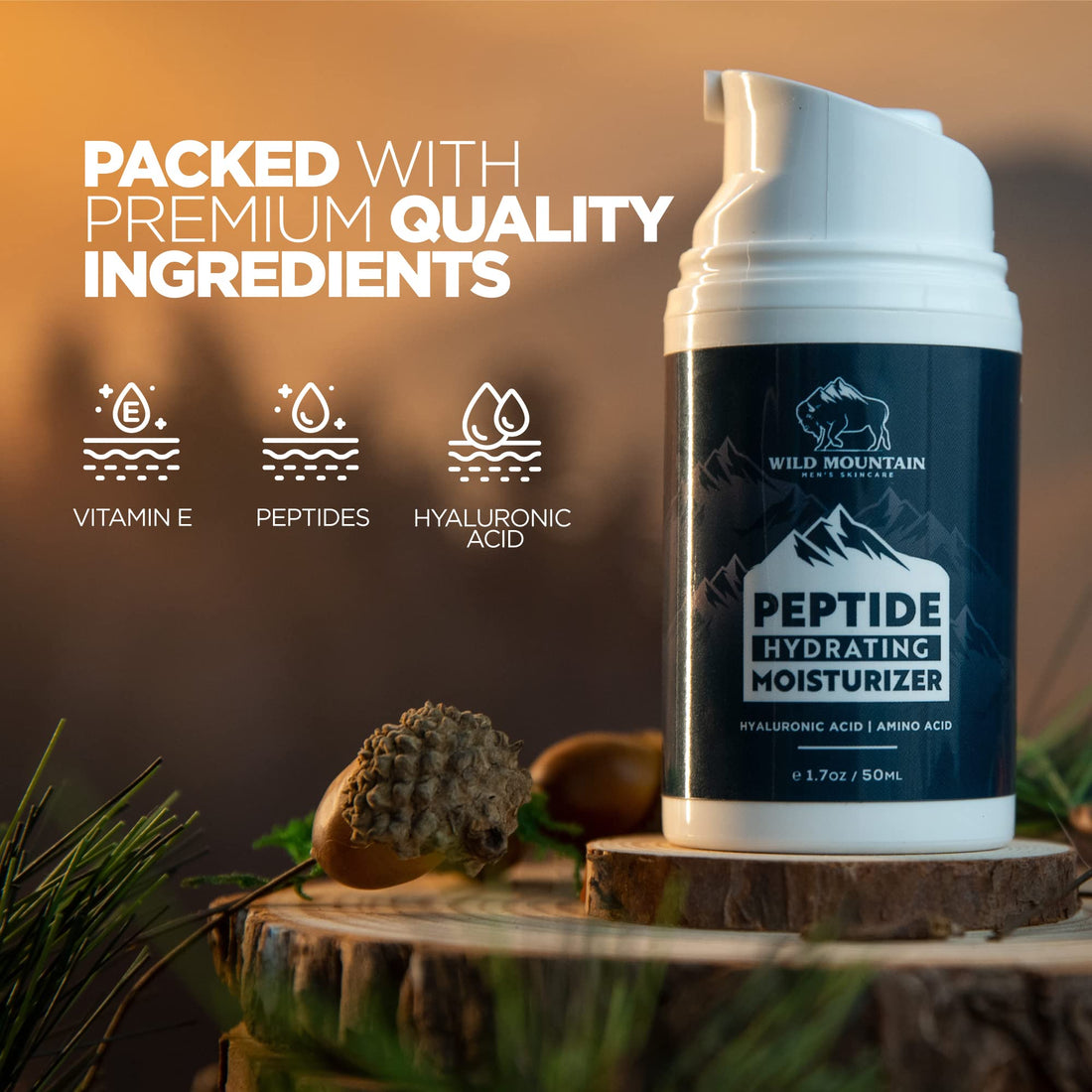 Peptide Moisturizer for Men - Mens Face Moisturizer - Face Moisturizer for Men - Mens Moisturizer - Mens Facial Moisturizer - Mens Face Lotion - Facial Moisturizer for Men