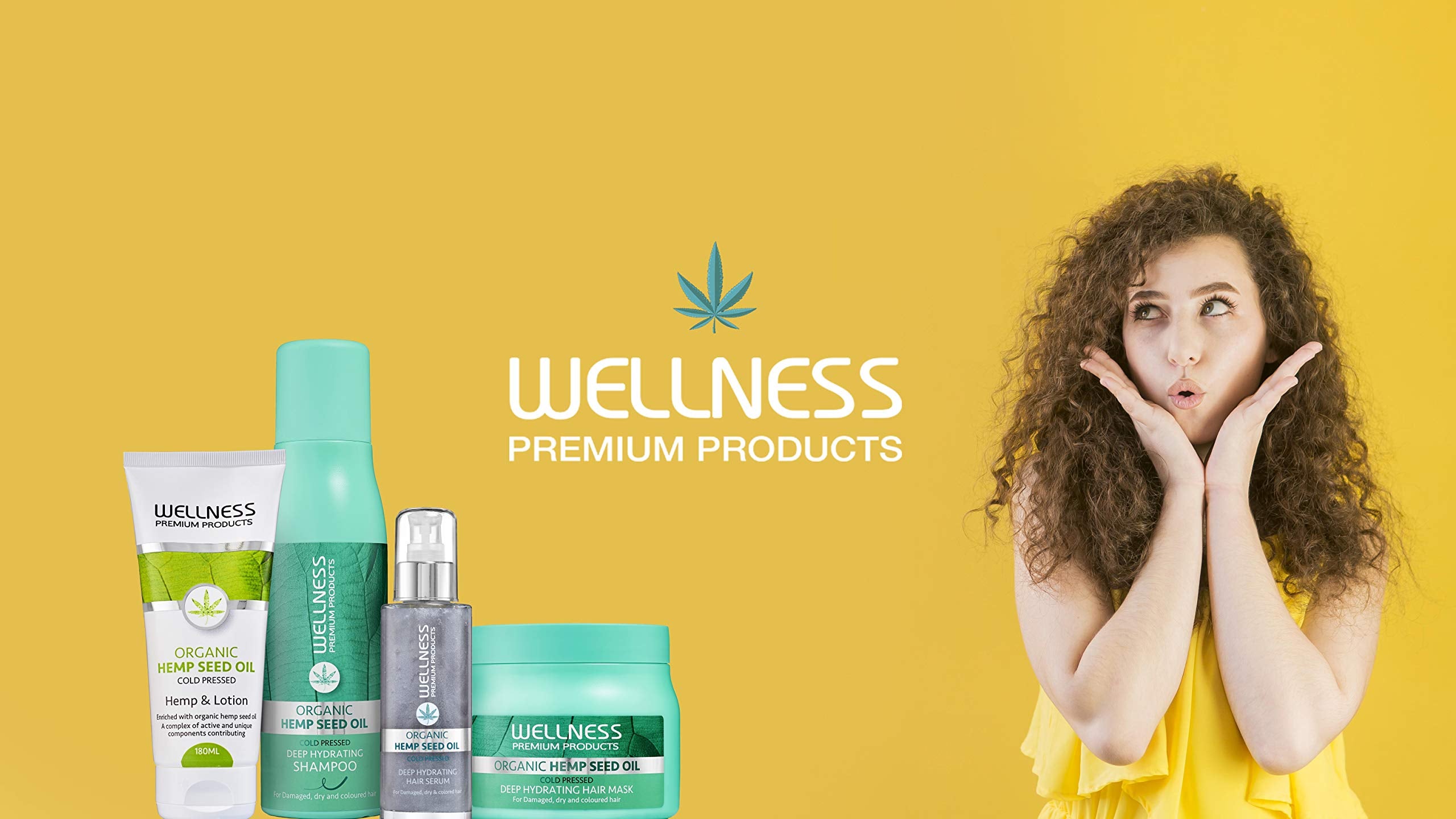 Wellness Premium Products Organic Hemp Seed Oil - Deep Hydrating 20/80 Leave-In Conditioner (500ml)