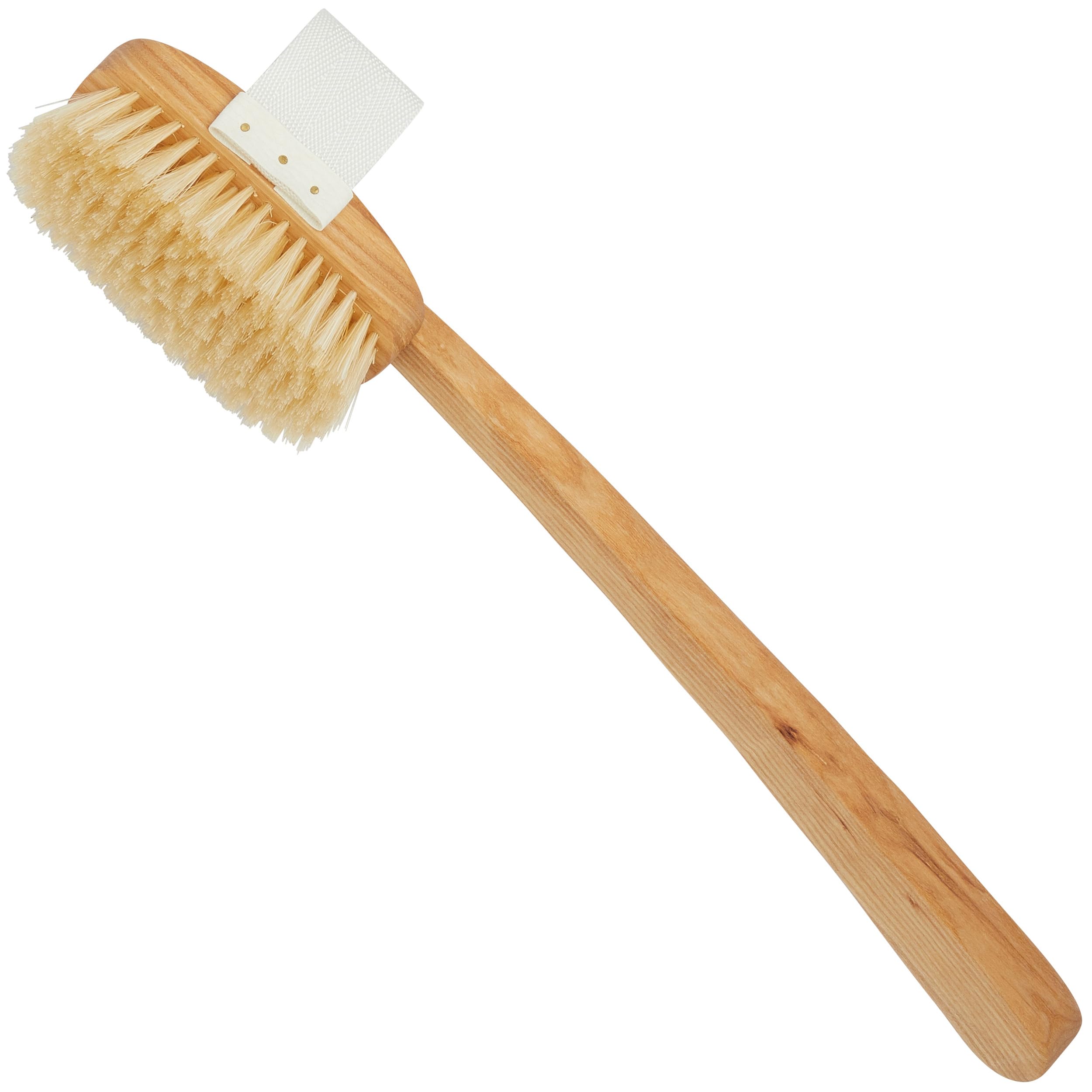 Kent FD3 Pure Beechwood Natural Bristle Detachable Head Bath & Body Brush