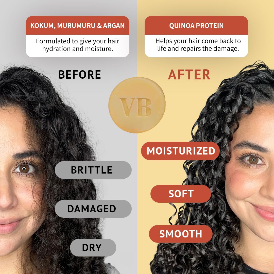 Vida Bars Hydrate Solid Conditioner Bar for Curly Hair | All Natural Moisturizing Bar Conditioner for Dry Damaged Hair | Vegan, Sulfate Free, Paraben Free, Handmade in the USA (Lavender & Grapefruit)