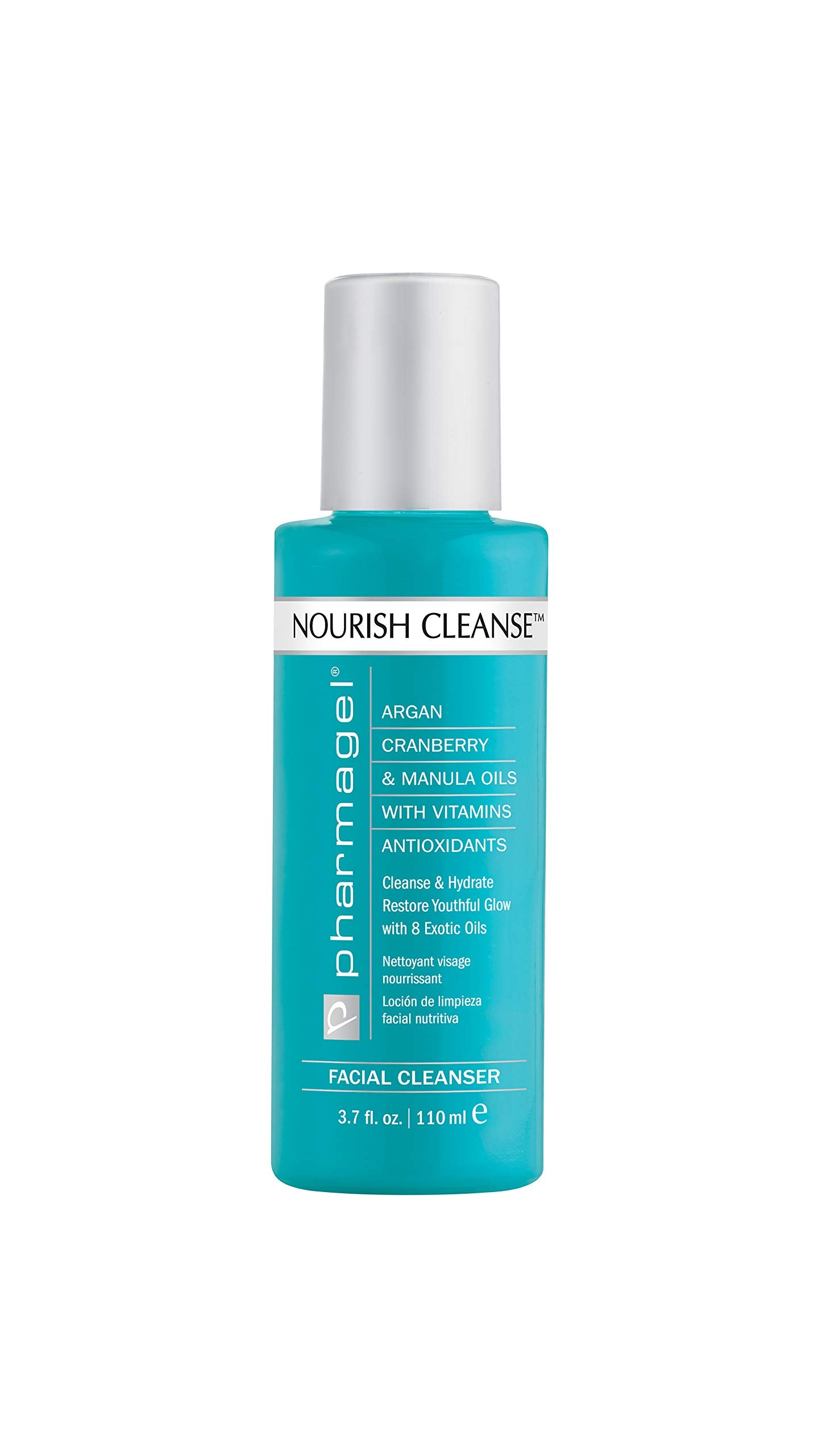 Pharmagel Nourish Cleanse Hydrating Facial Cleanser | Face Cleanser & Makeup Remover | Natural Face Wash for All Skin Types ââ‚¬â€œ 3.7 oz