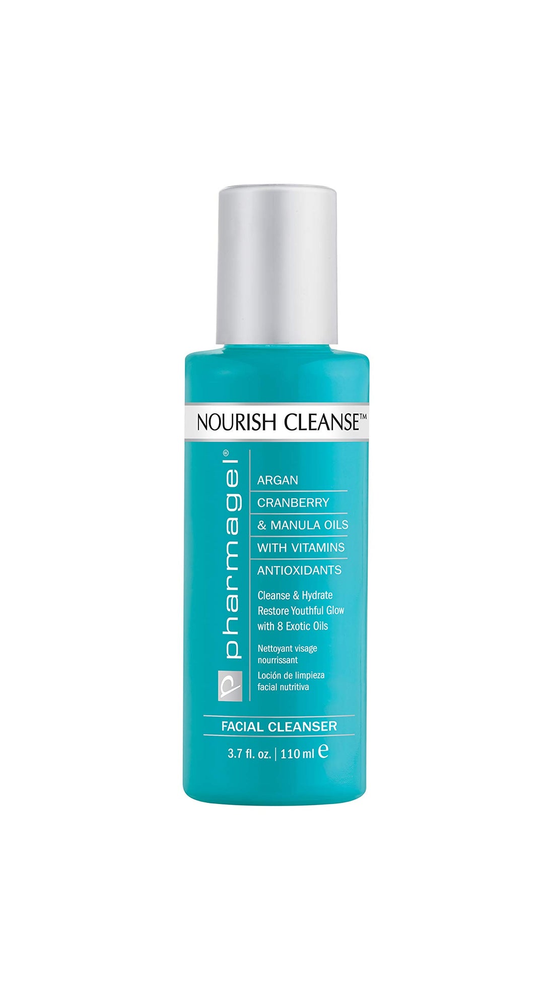 Pharmagel Nourish Cleanse Hydrating Facial Cleanser | Face Cleanser & Makeup Remover | Natural Face Wash for All Skin Types ââ‚¬â€œ 3.7 oz