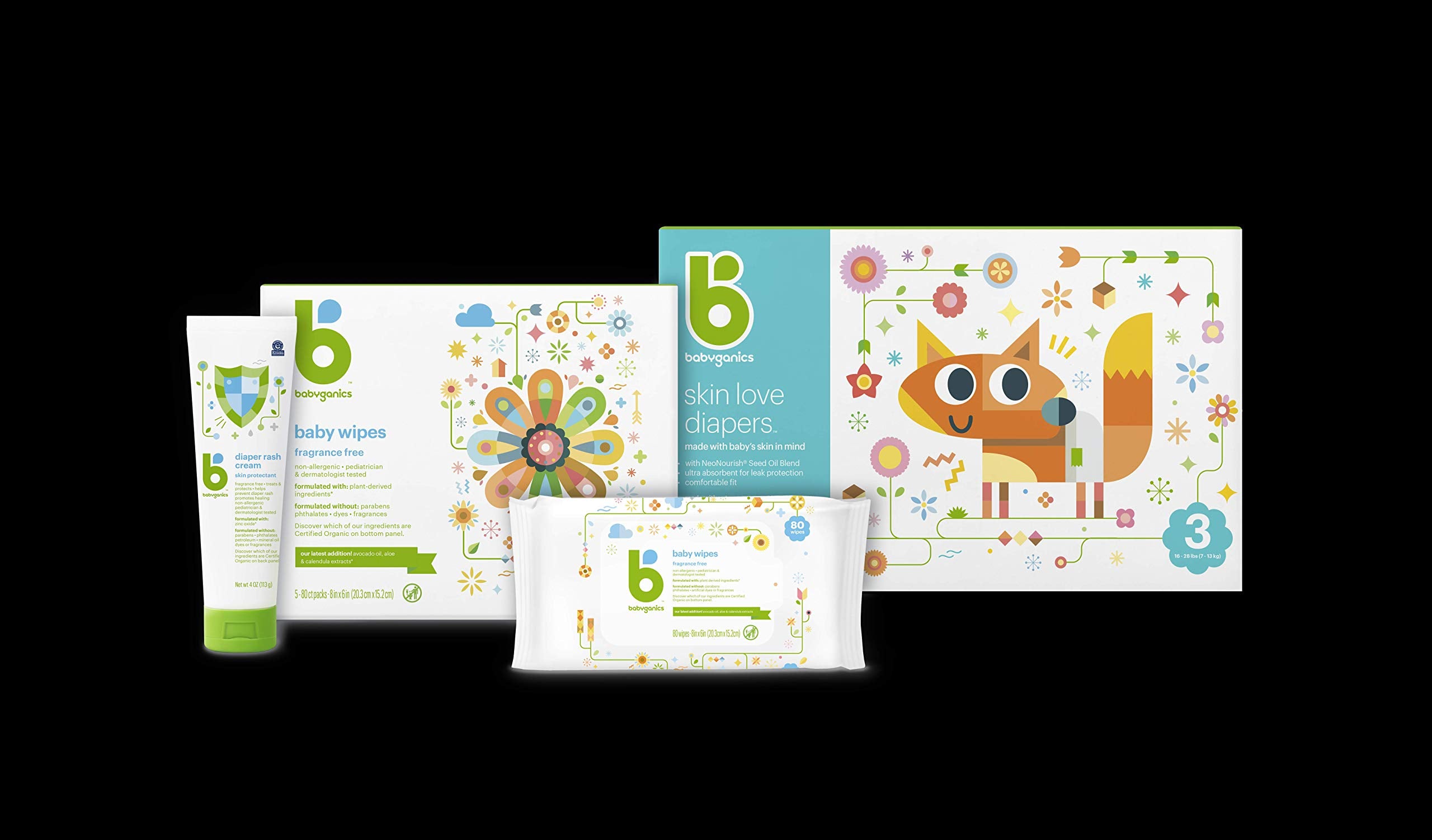 Babyganics Baby Wipes, Fragrance Free, 80 ct
