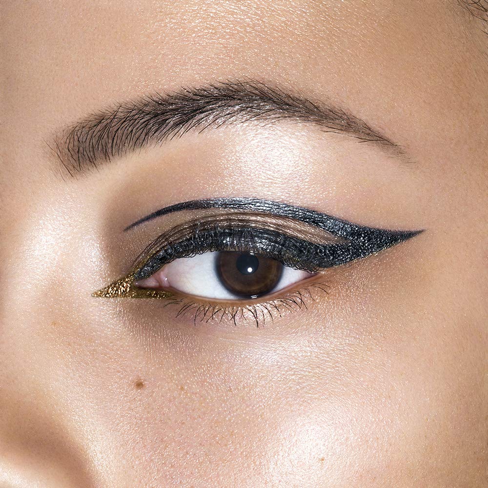 Revlon So Fierce! Chrome Ink Liquid Eyeliner, Longlasting Bold Metallic Pen Liner with Dip Ink Cap for Pearl, Shimmer Blend, 901 Gunmetal, 0.03 oz.