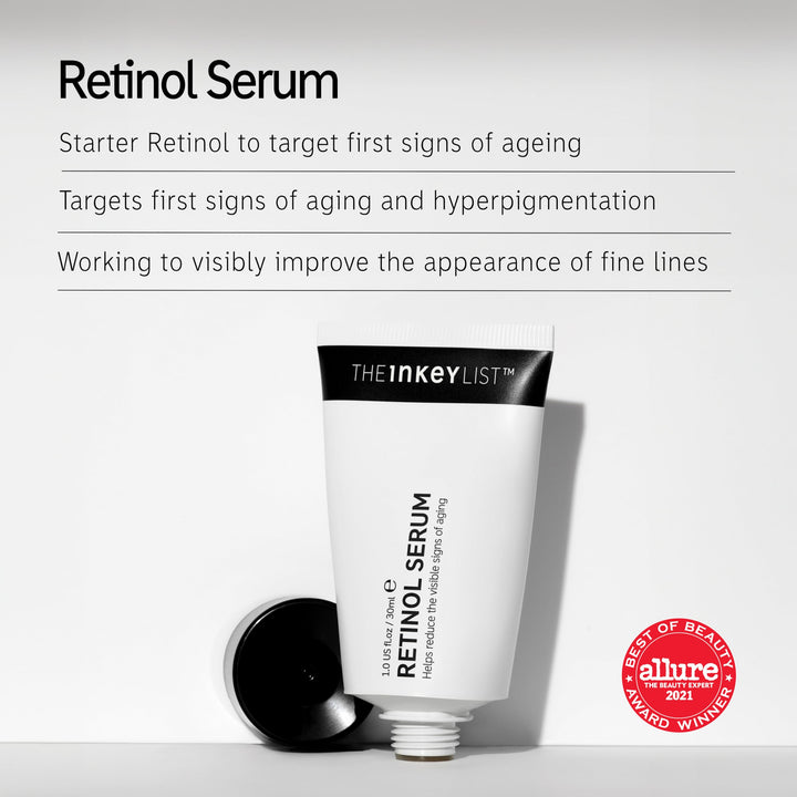 The INKEY List 1% Slow Release Retinol Serum, Targets Signs of Aging, Helps Reduce Appearance of Fine Lines and Wrinkles, For All Skin Types, 30ml, 1 fl oz