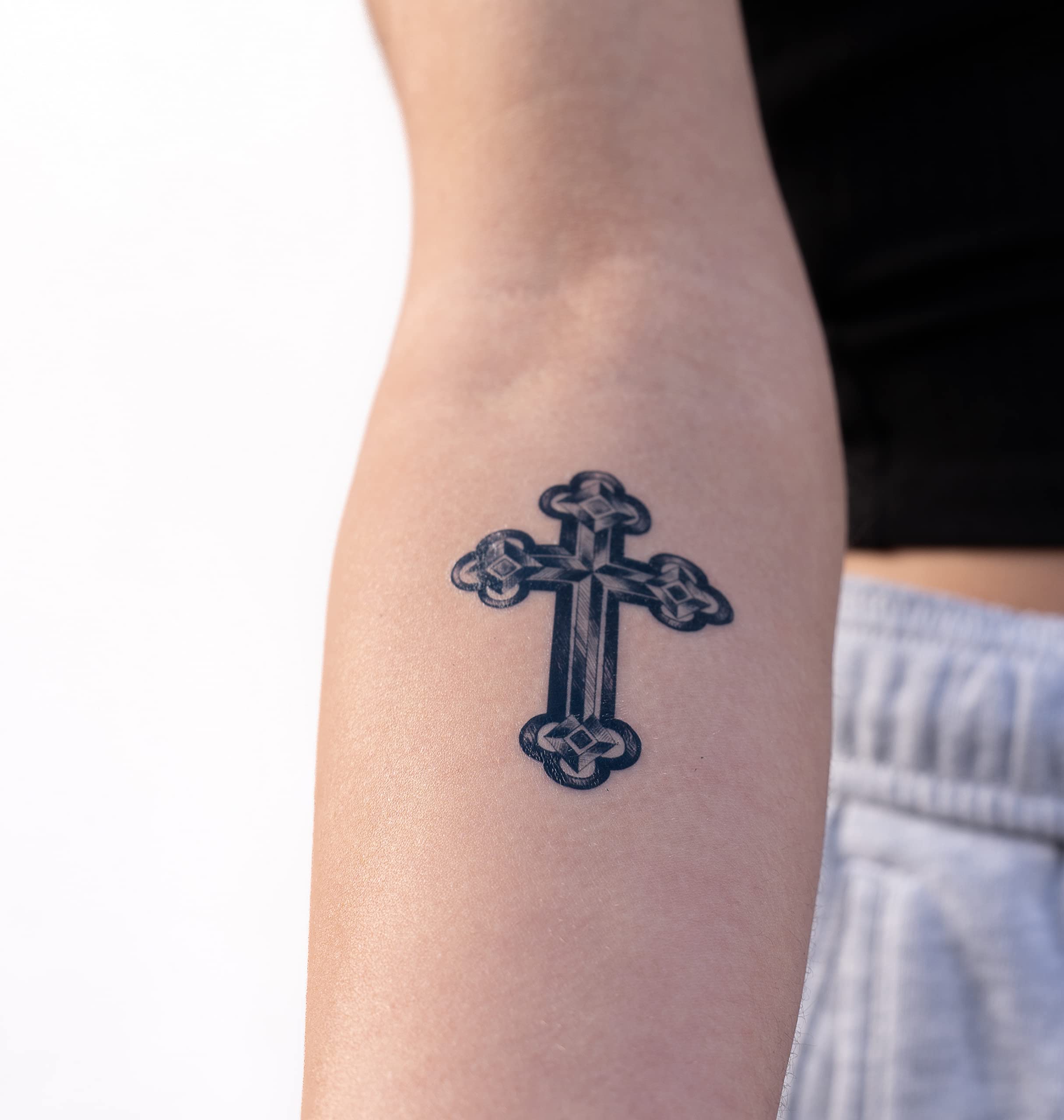 Thug Ink Temporary Tattoos - Volume II - 6 Temporary Tattoos ~ Face Tattoos ~ Ice Cream Cone, Dagger, Crown, Cross, etc ~ Thug Life ~ Fake Tattoos ~ Water-Transfer Tattoos