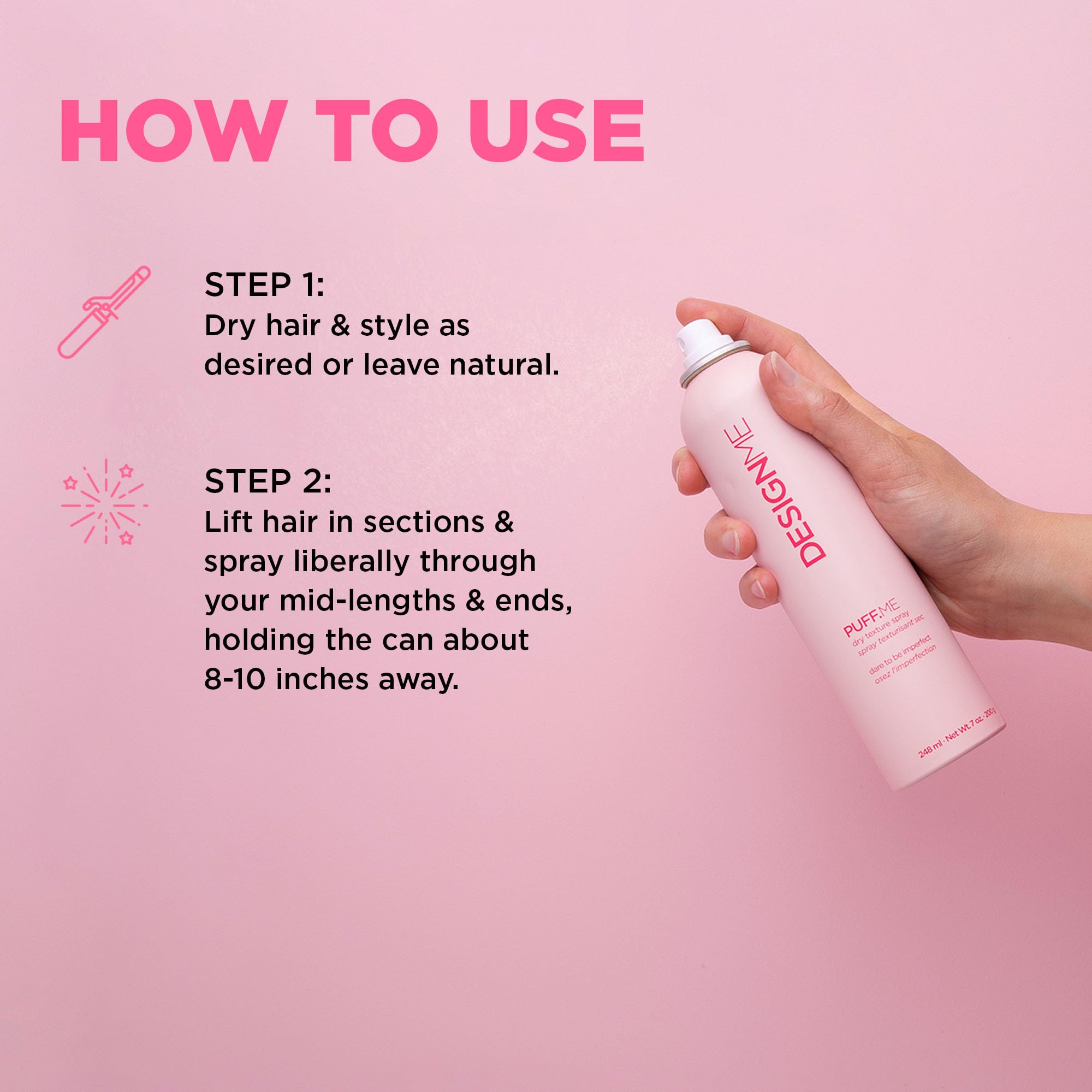 Design.ME Puff.ME Dry Texturizing Spray Offers the Perfect Hold and Grip