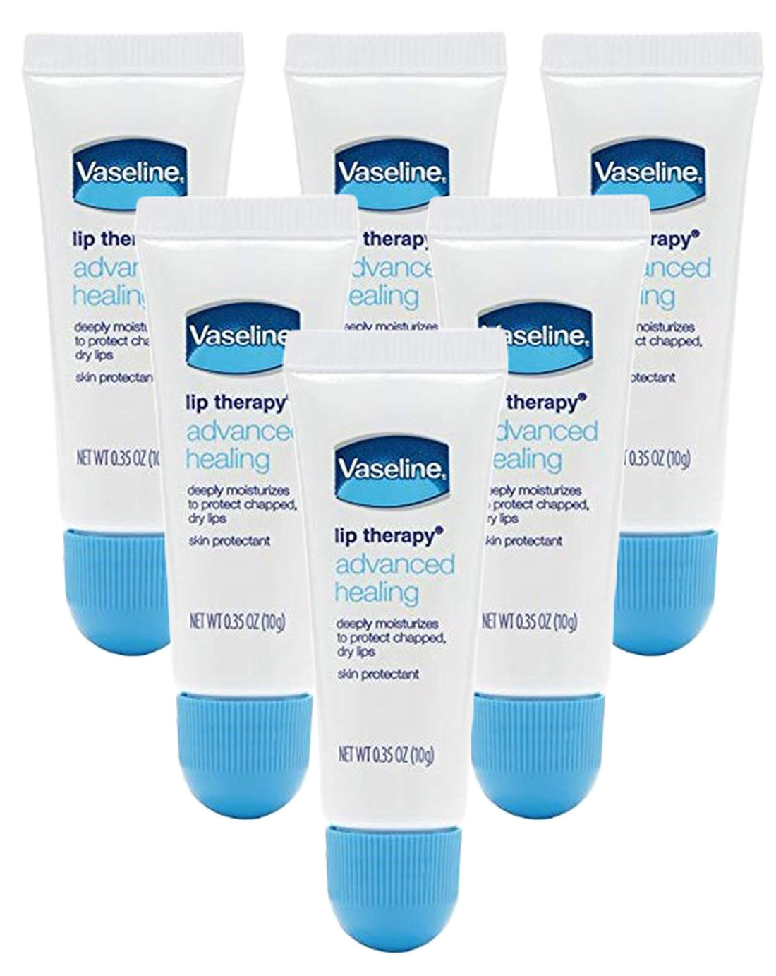 VASELINE Lip Therapy Advanced Healing Formula, 0.35 Oz (6 Pack)