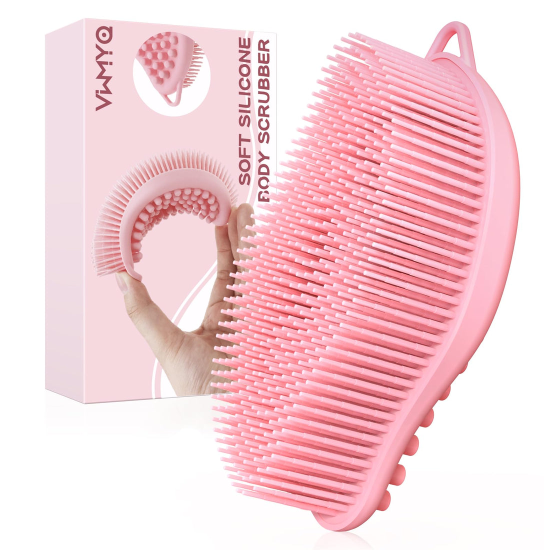 Silicone Body Scrubber - Exfoliating Body Scrubber for Men and Women, Soft Dual-Sided Shower Brush for Body Clean and Massage, Gentle Bath Brush Lathers Well for All Kinds of Skin