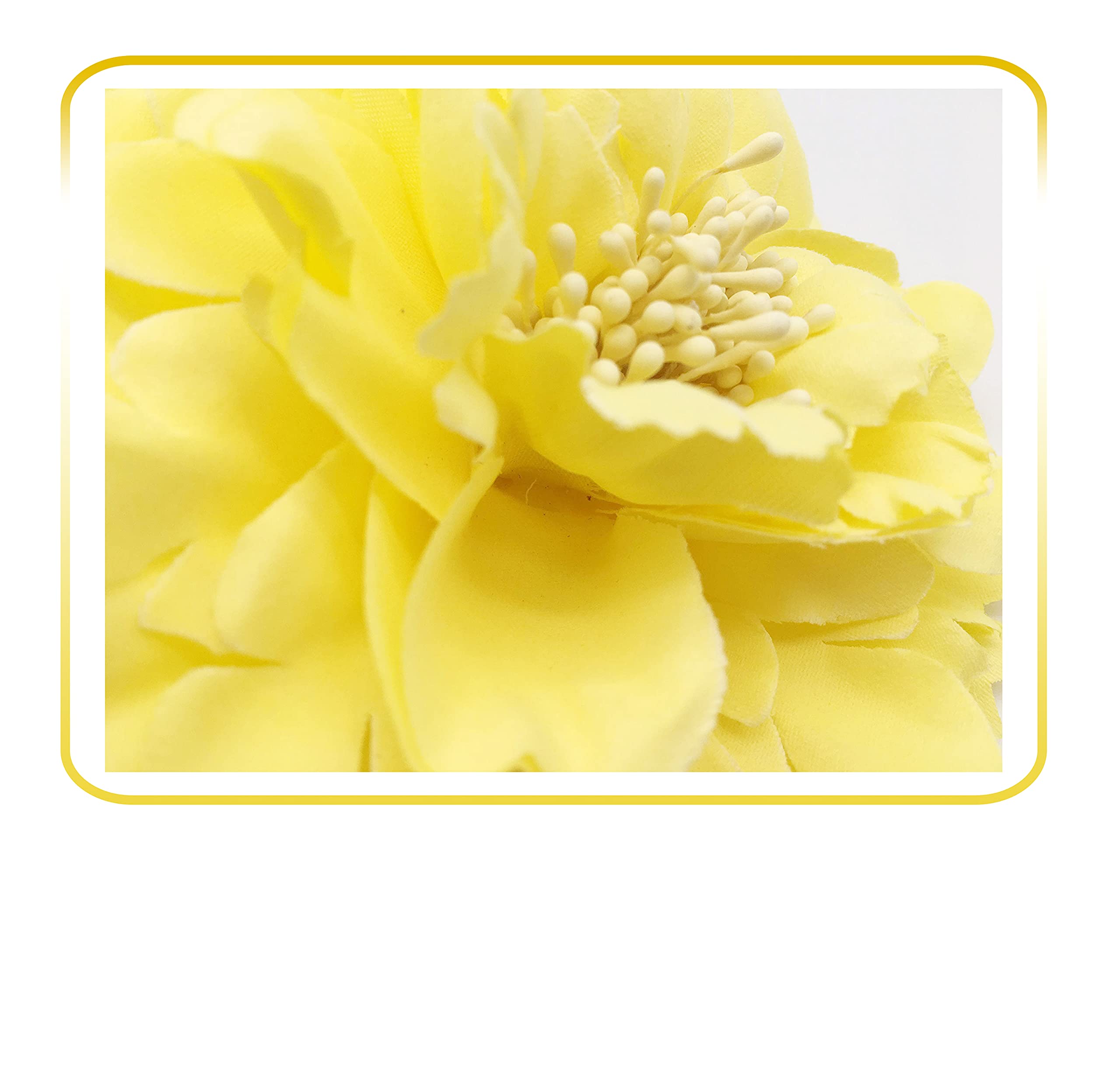 Hair Flower Clips Brooch Boutique Hair Accessories Bohemia Hairpins for Women Girls (Yellow)