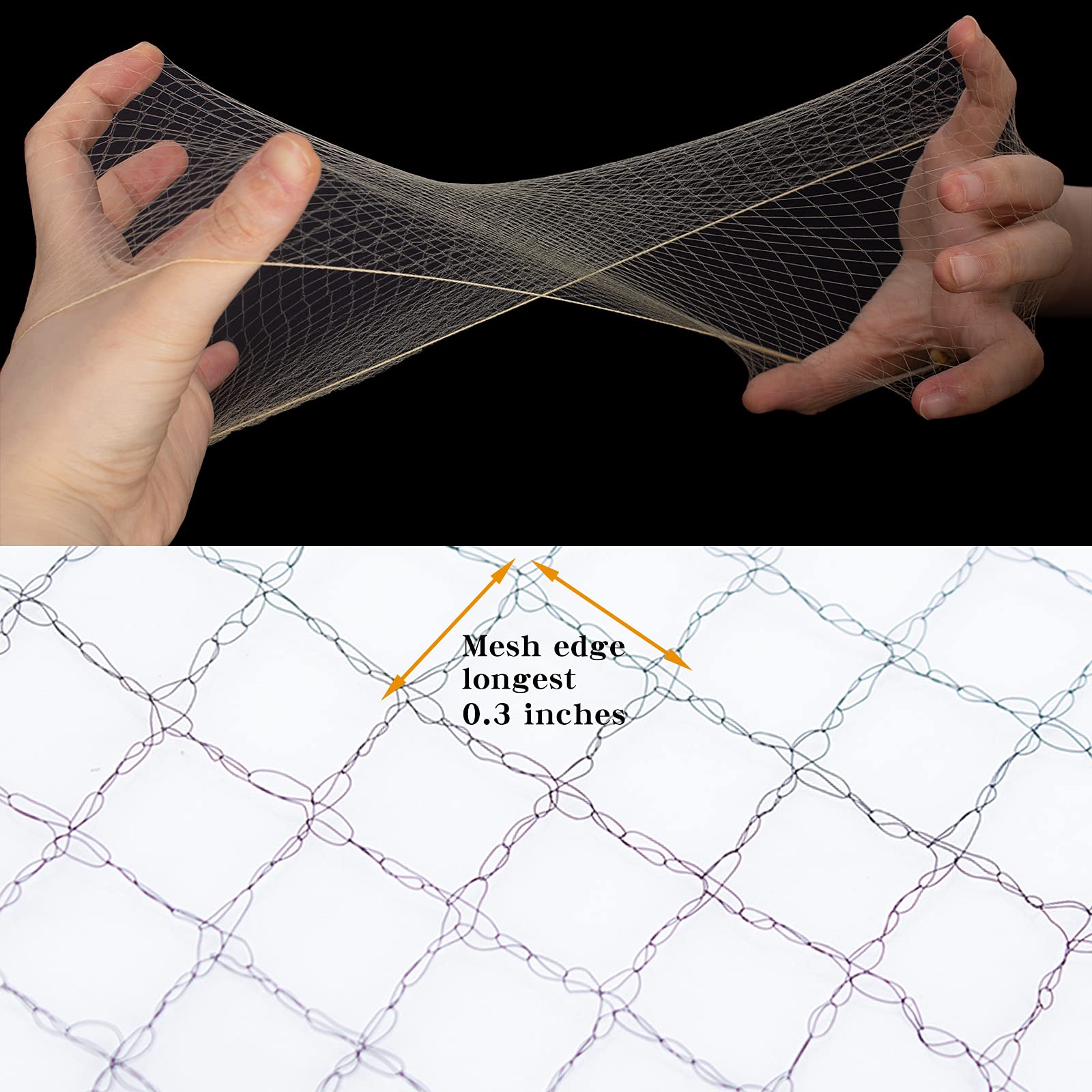 WeKen Pack of 20pcs Hair Nets Invisible Elastic Edge Mesh 50cm 20 Blonde