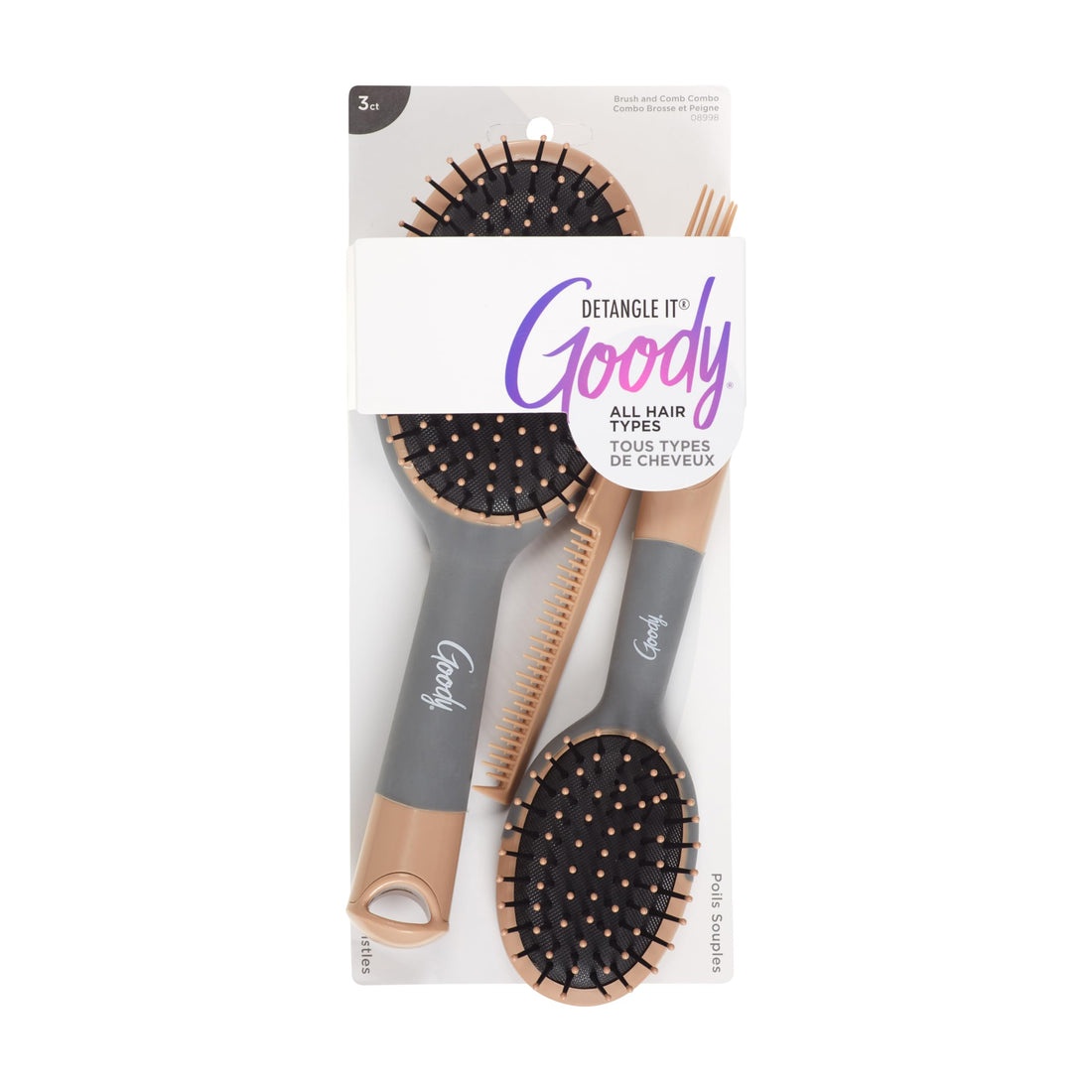 Goody Detangle It Oval Cushion Combo (Pack of 3) 9 Count