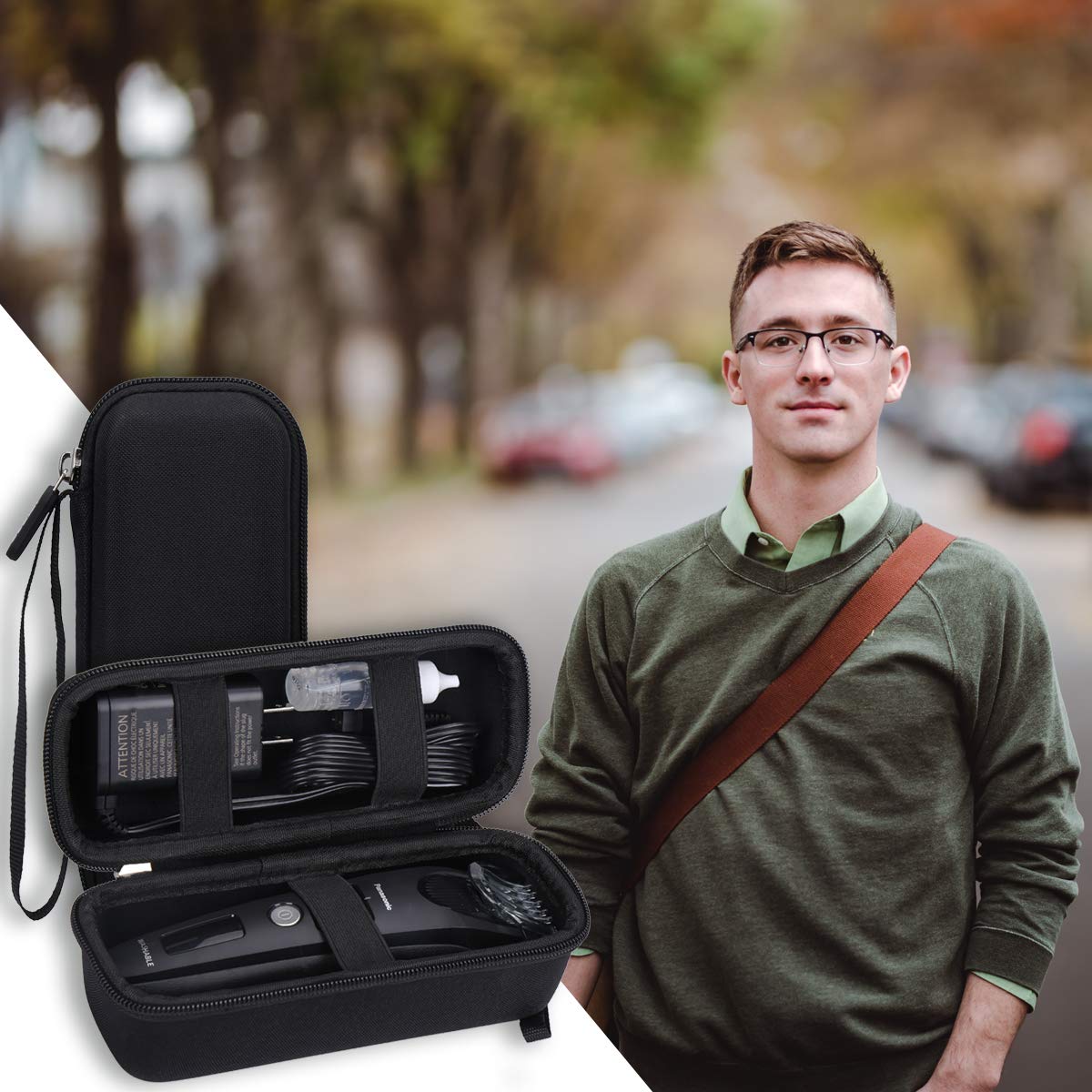 Aproca Hard Carry Travel Case For Panasonic Beard Trimmer Men ER-SB40-K