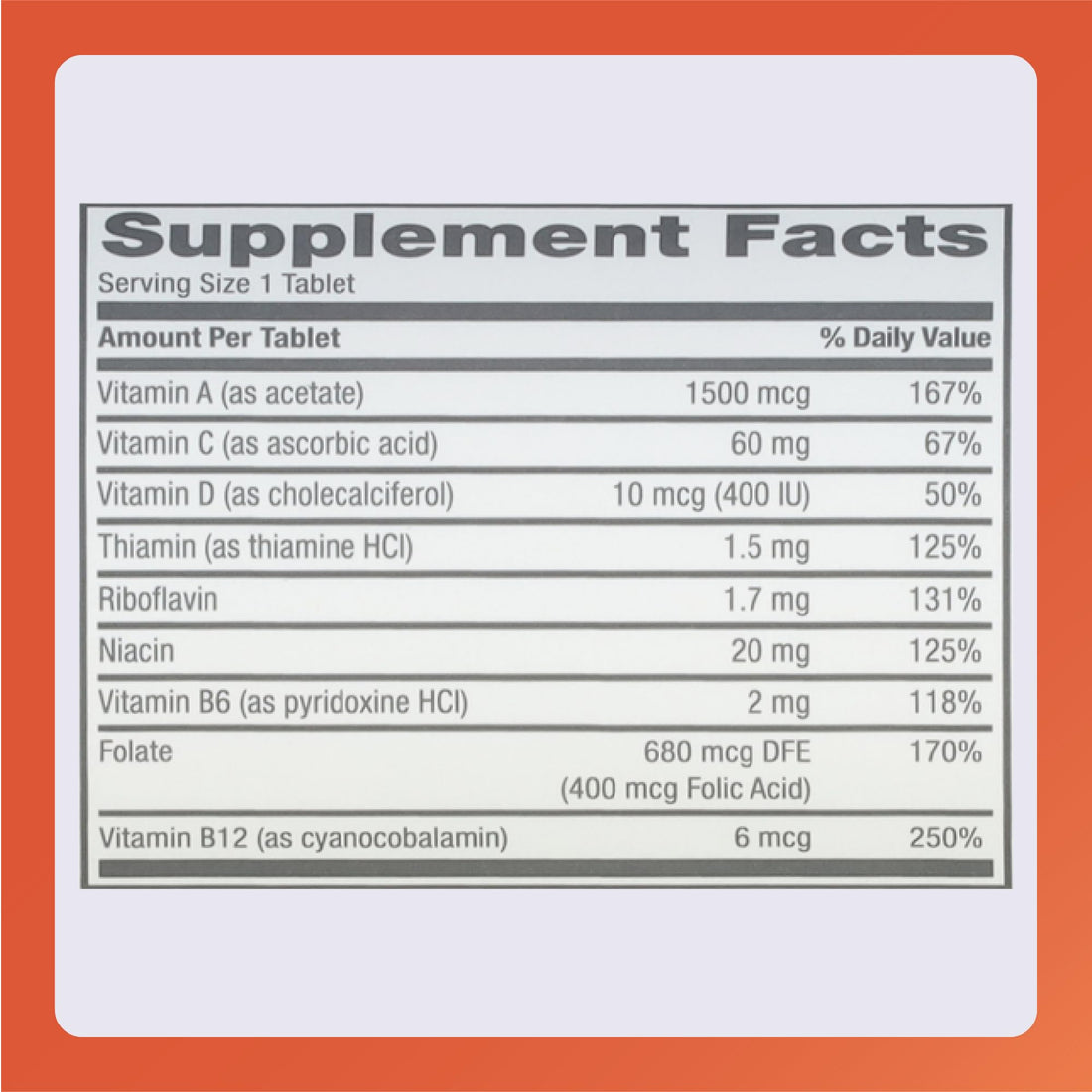 Rugby Daily-Vite Multivitamin - Daily Vitamin Supplement - 100 Tablets